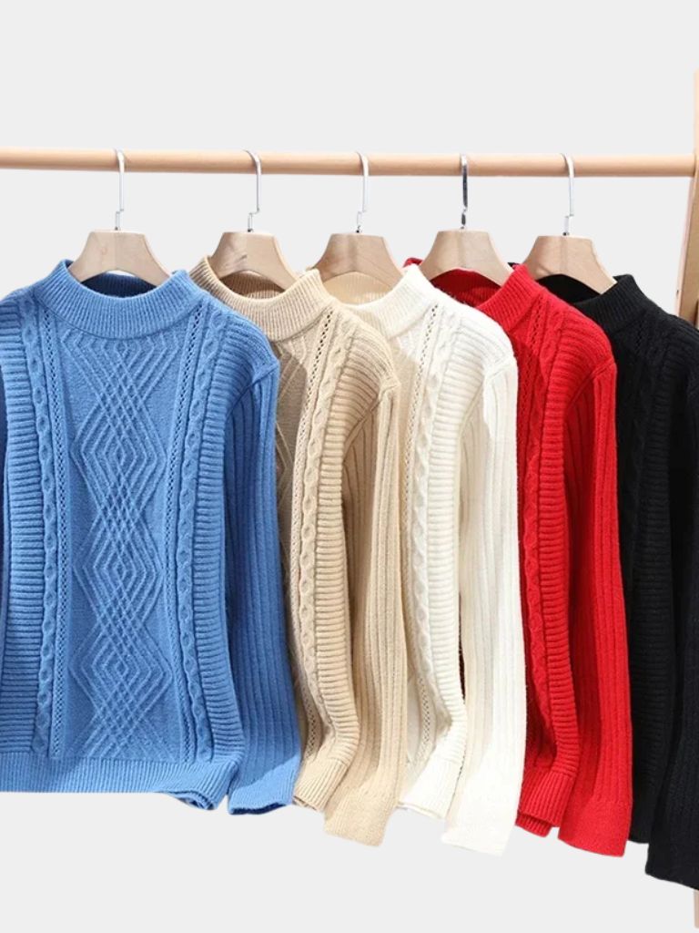 Pull texturé minimaliste - Cross & Crown