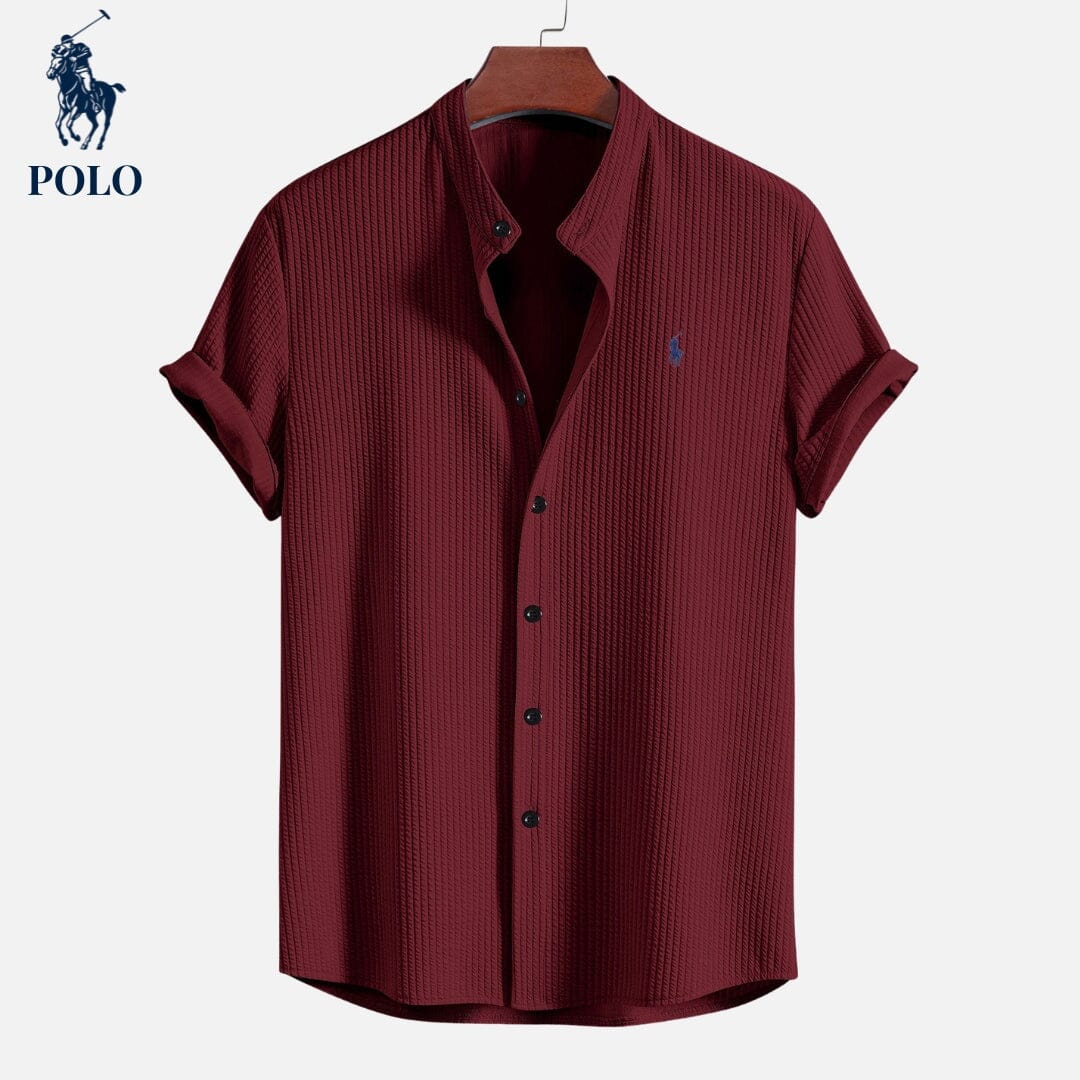 Herren-Poloshirt mit Hampton-Kragen