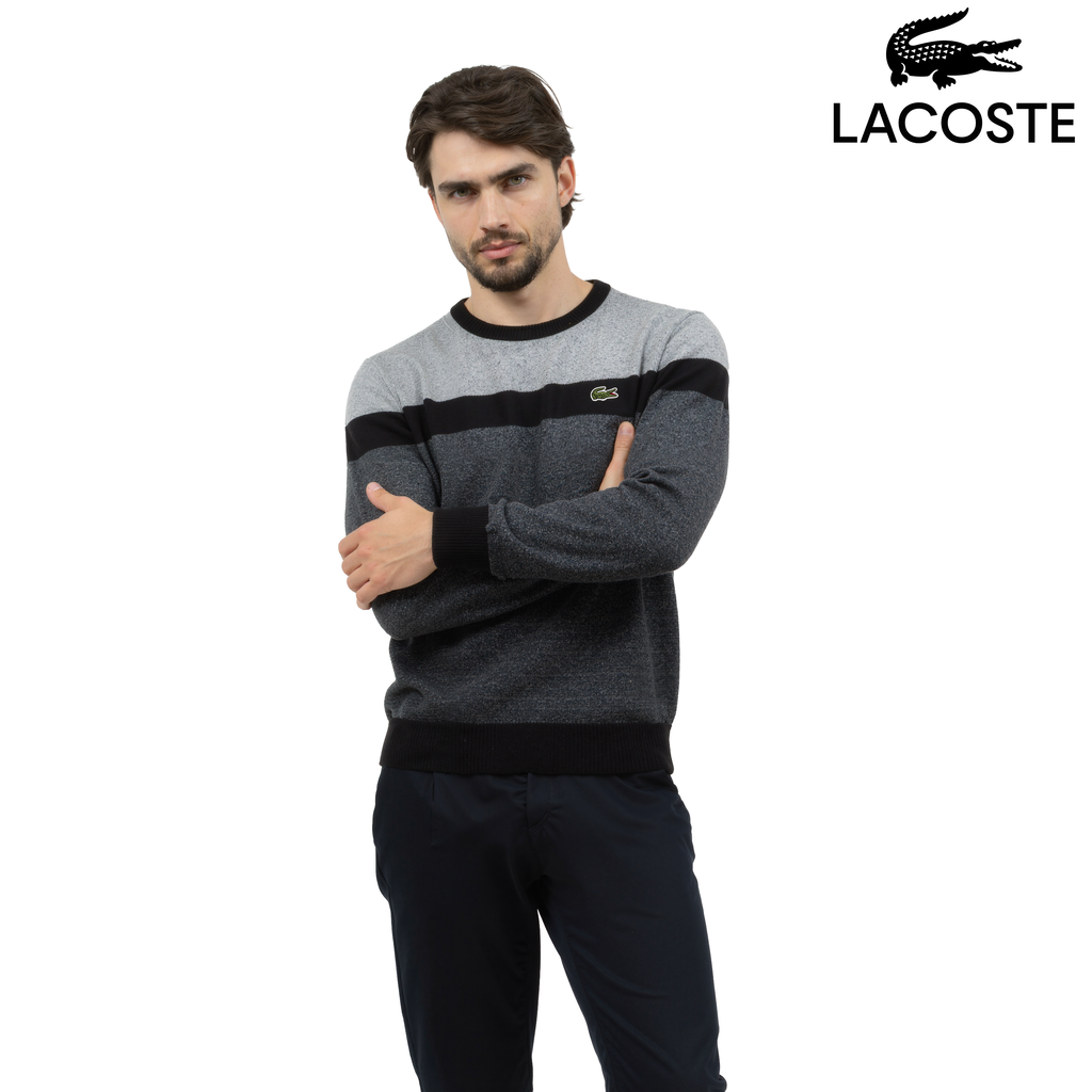 L.C. Baumwollpullover mit Rundhalsausschnitt