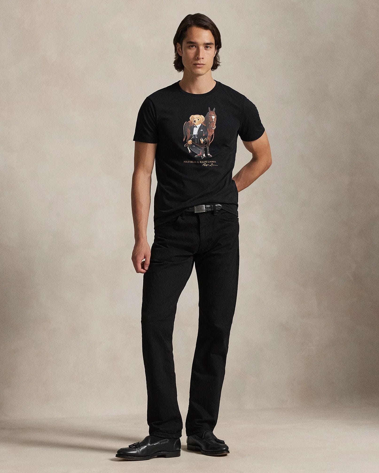 Herren Baumwoll-T-Shirt mit Polo Bear