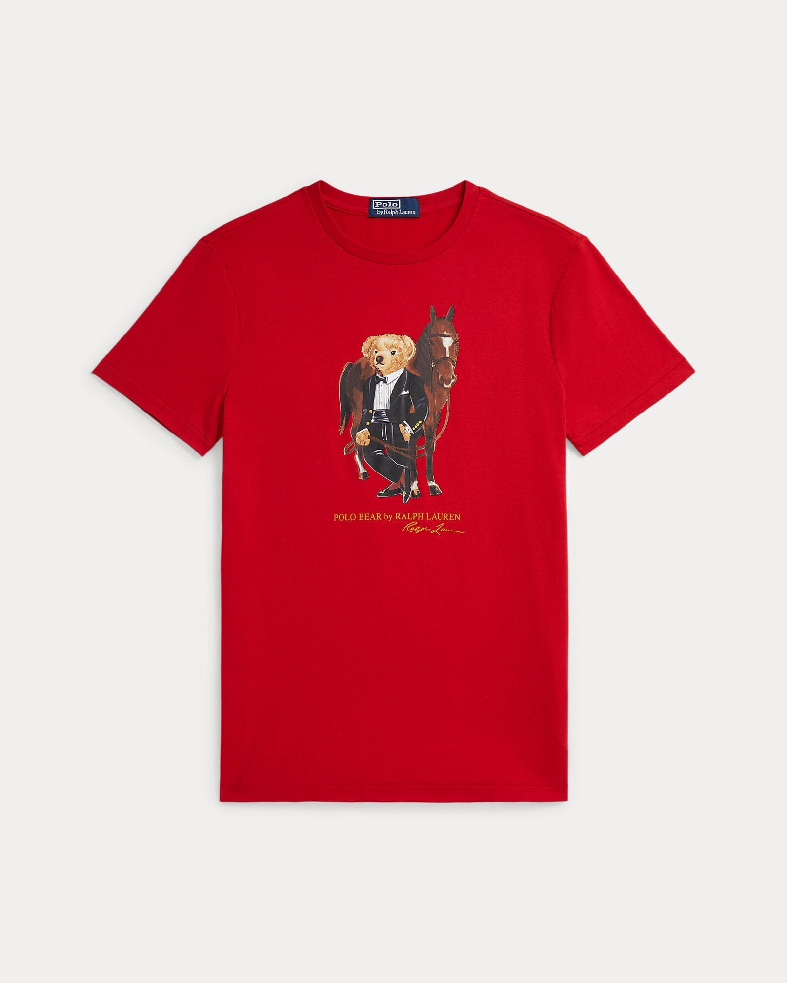 Herren Baumwoll-T-Shirt mit Polo Bear