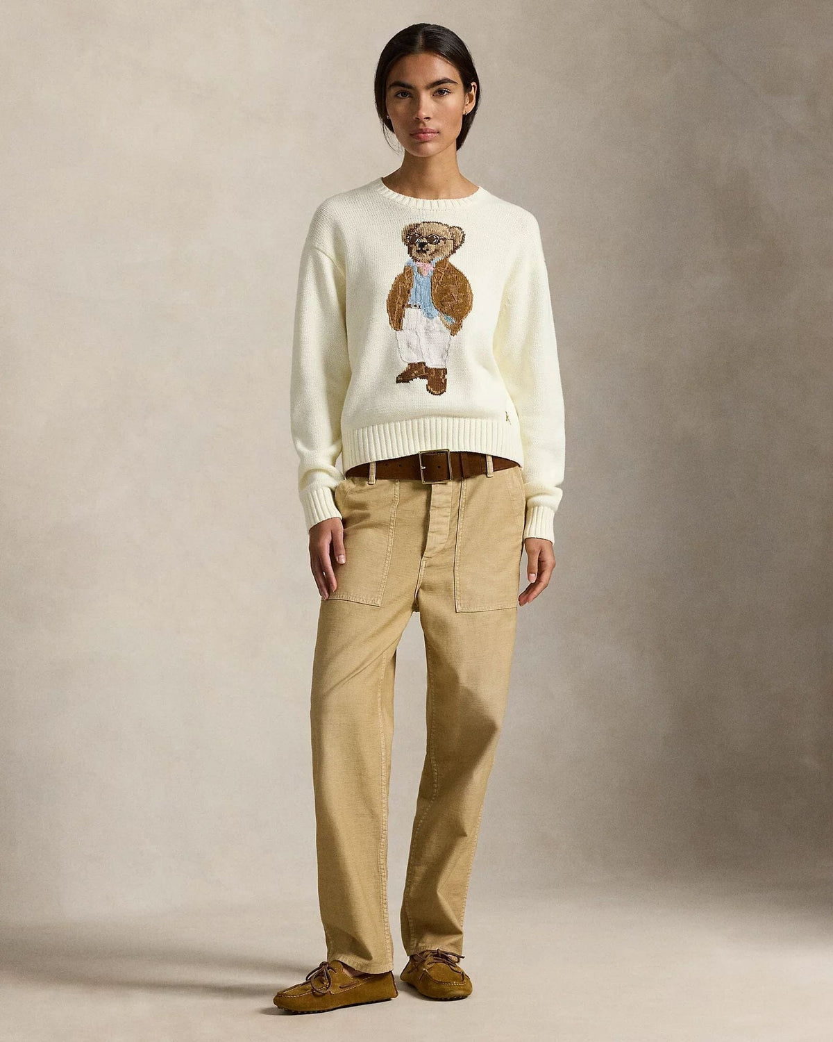 Herren Polo Bear Baumwoll-Rundhalspullover