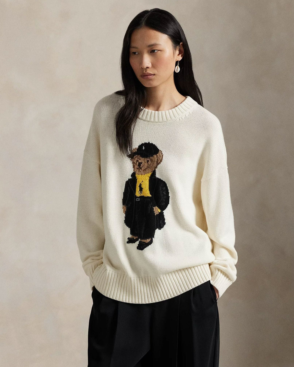 Herren Polo Bear Baumwoll-Rundhalspullover