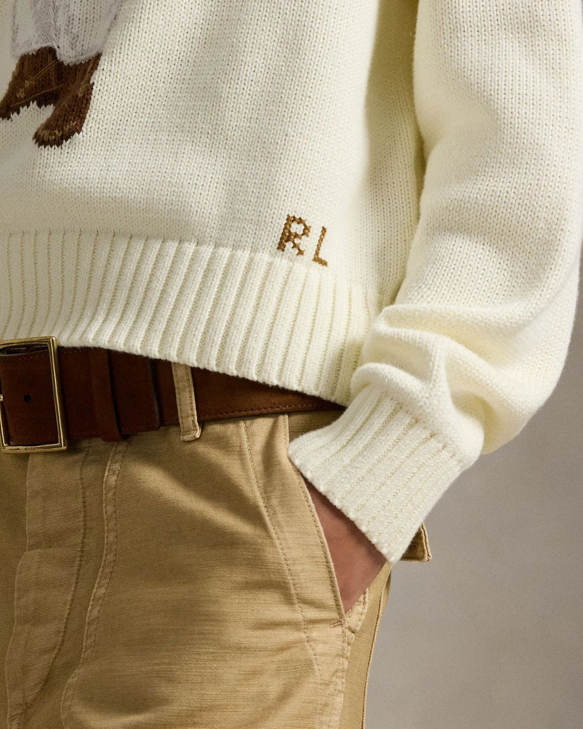 Herren Polo Bear Baumwoll-Rundhalspullover