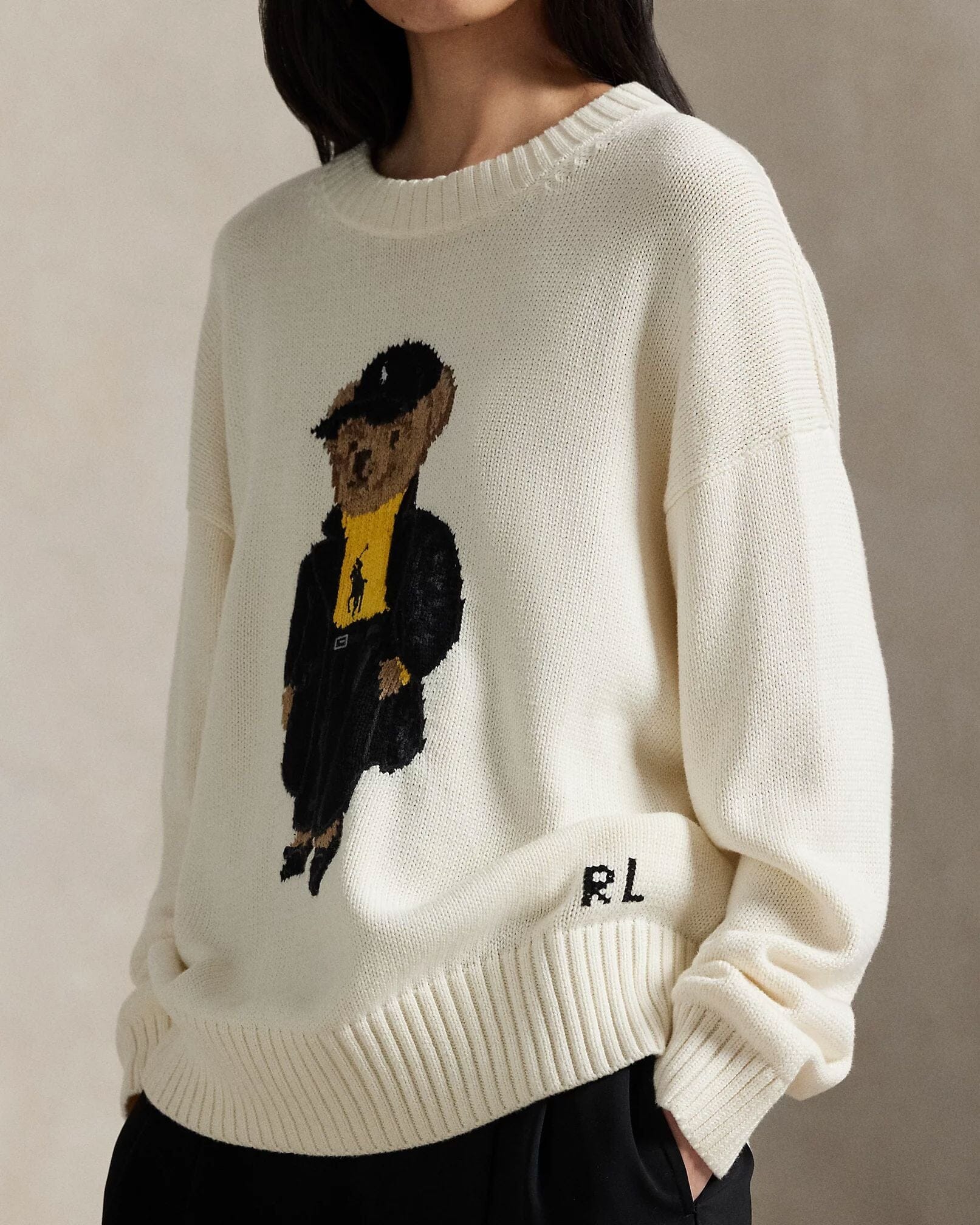 Herren Polo Bear Baumwoll-Rundhalspullover