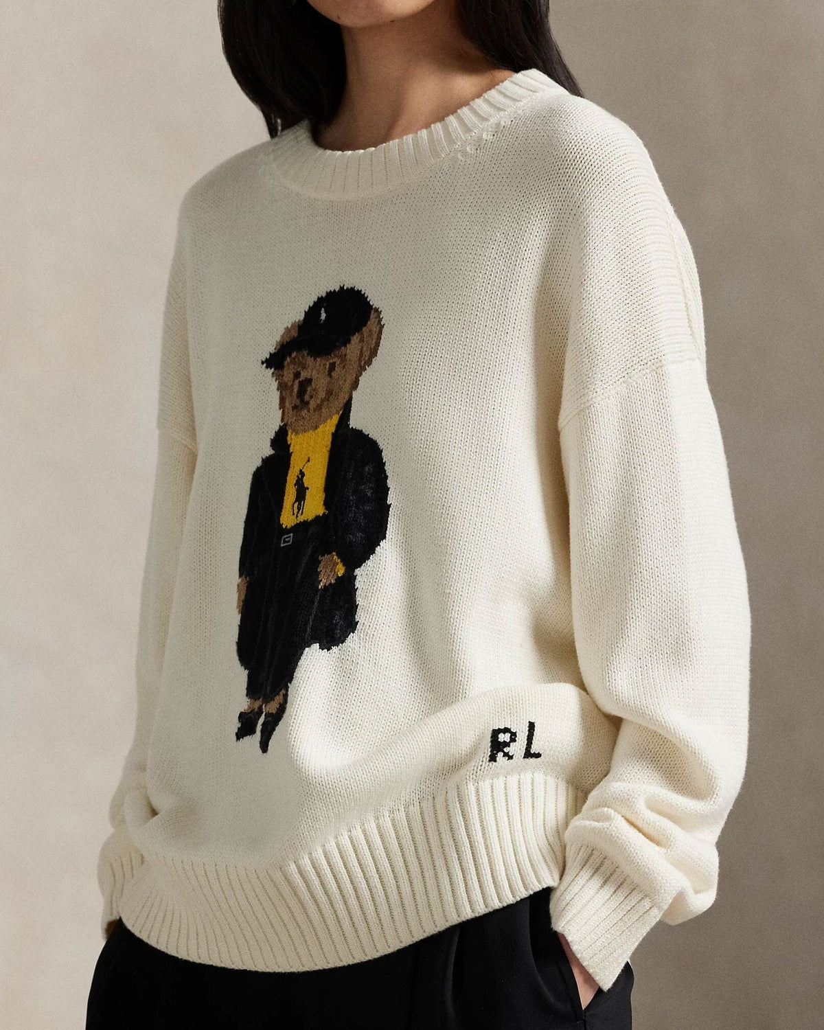 Herren Polo Bear Baumwoll-Rundhalspullover