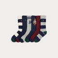 Lot de 6 paires de chaussettes ras du cou en coton mélangé Polo Bear pour homme