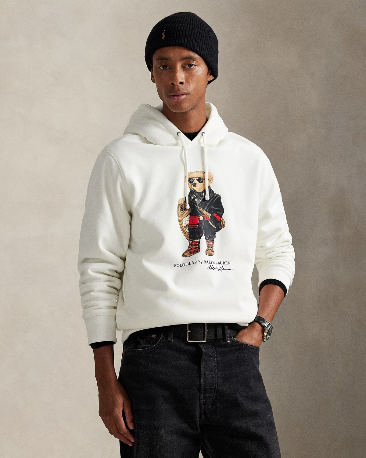 Sweat à capuche en molleton Polo Bear pour homme