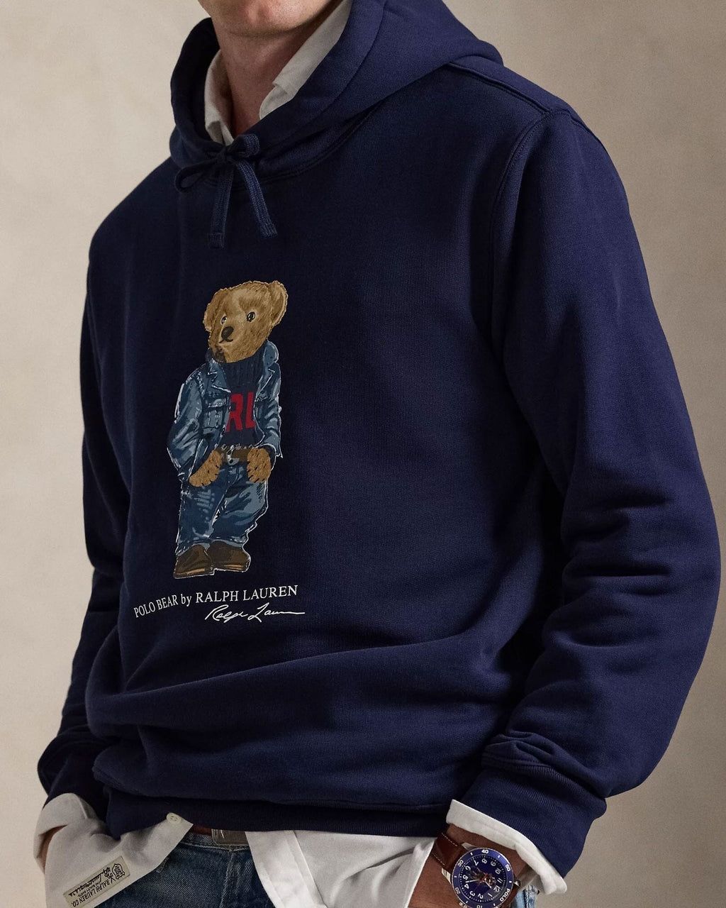 Sweat à capuche en molleton Polo Bear pour homme