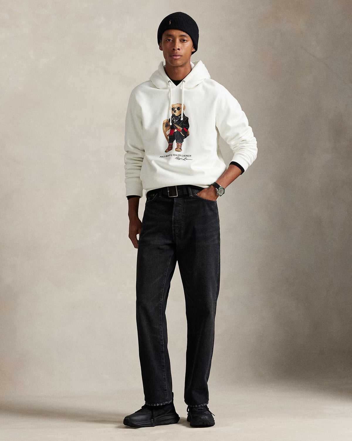 Sweat à capuche en molleton Polo Bear pour homme