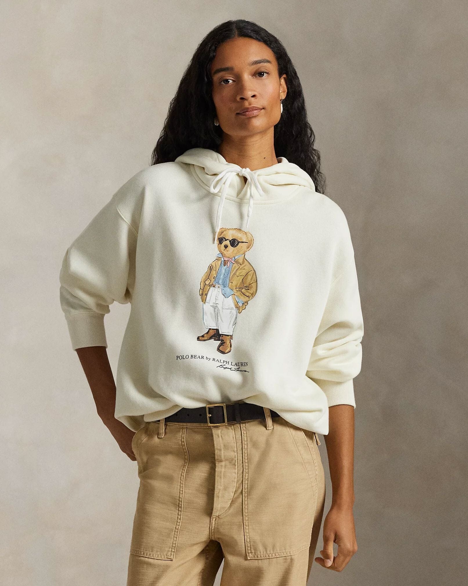 Herren Polo Bear Fleece-Kapuzenpullover
