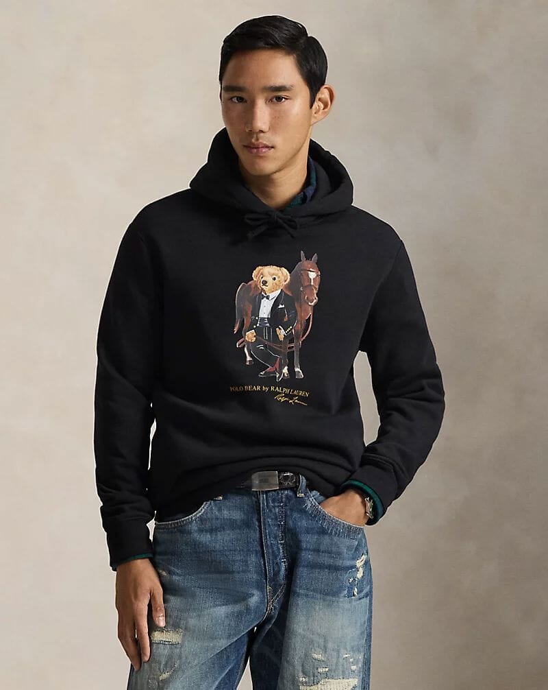 Sweat à capuche en molleton Polo Bear pour homme