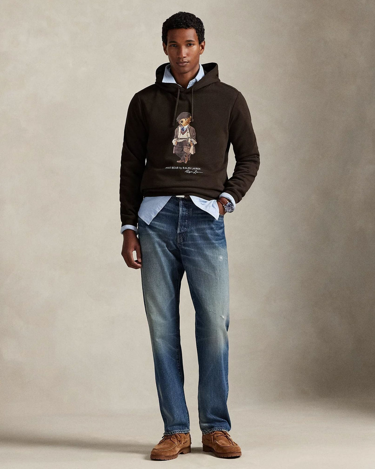 Sweat à capuche en molleton Polo Bear pour homme