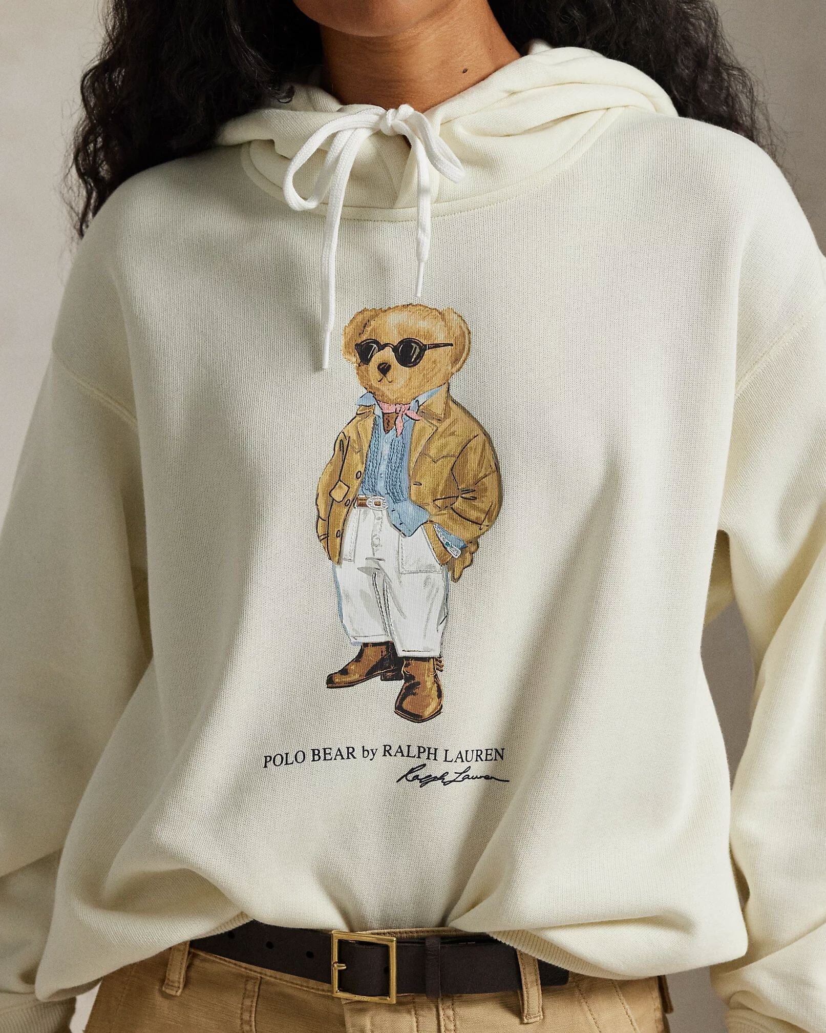 Herren Polo Bear Fleece-Kapuzenpullover