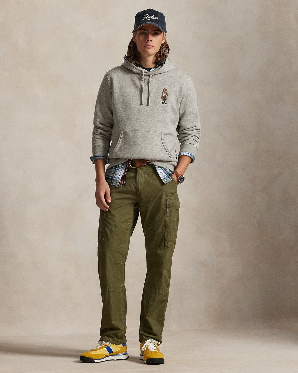 Sweat à capuche en molleton Polo Bear pour homme