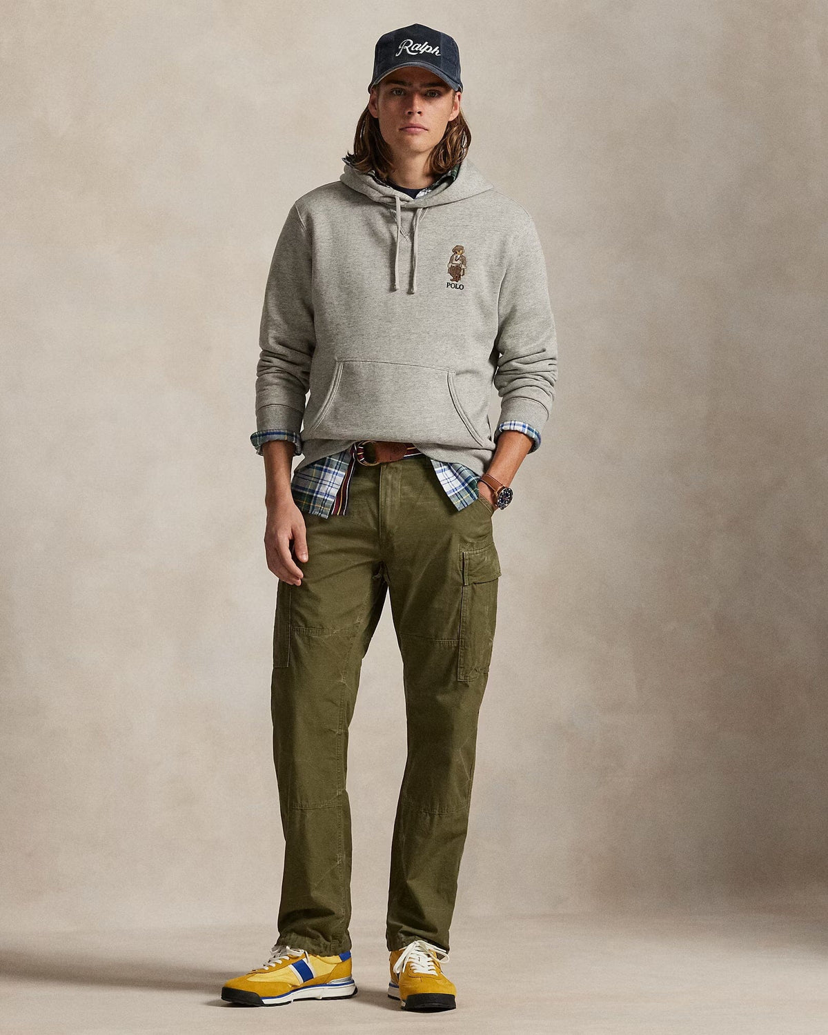 Sweat à capuche en molleton Polo Bear pour homme