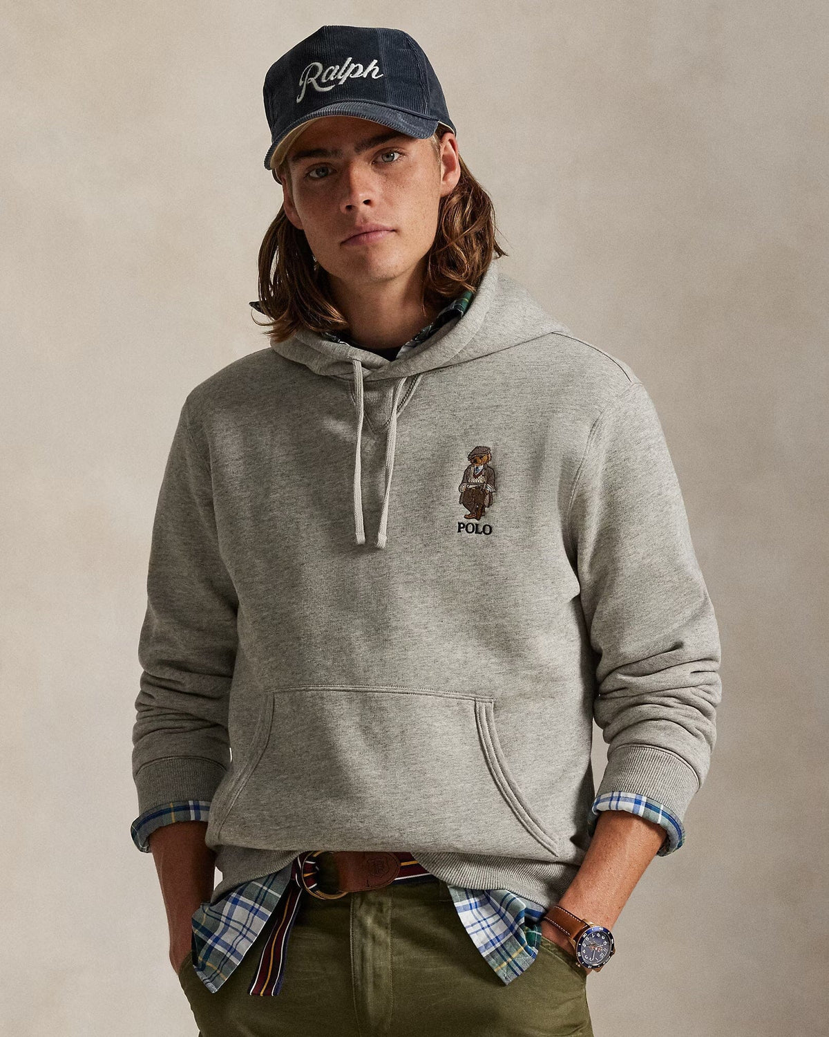Sweat à capuche en molleton Polo Bear pour homme