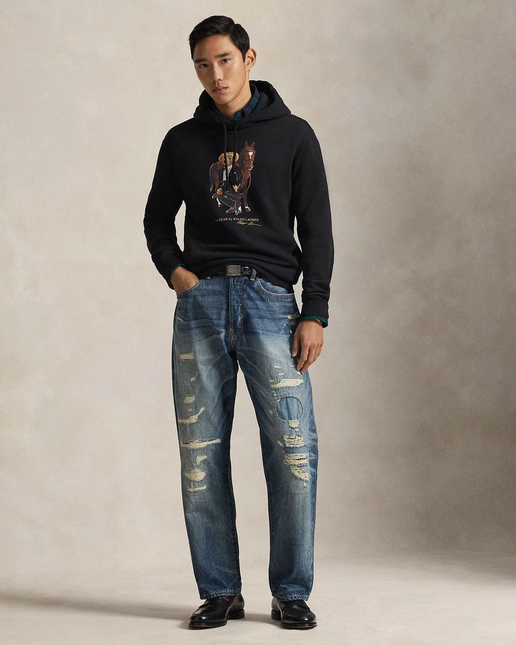Sweat à capuche en molleton Polo Bear pour homme