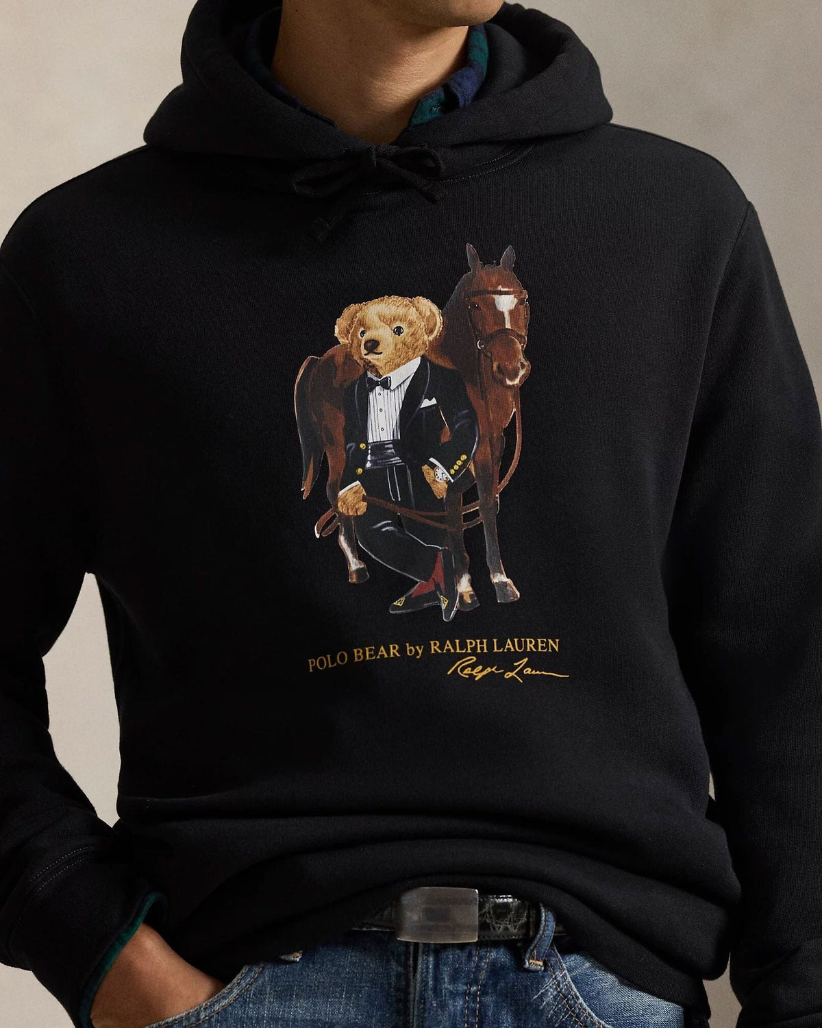 Sweat à capuche en molleton Polo Bear pour homme