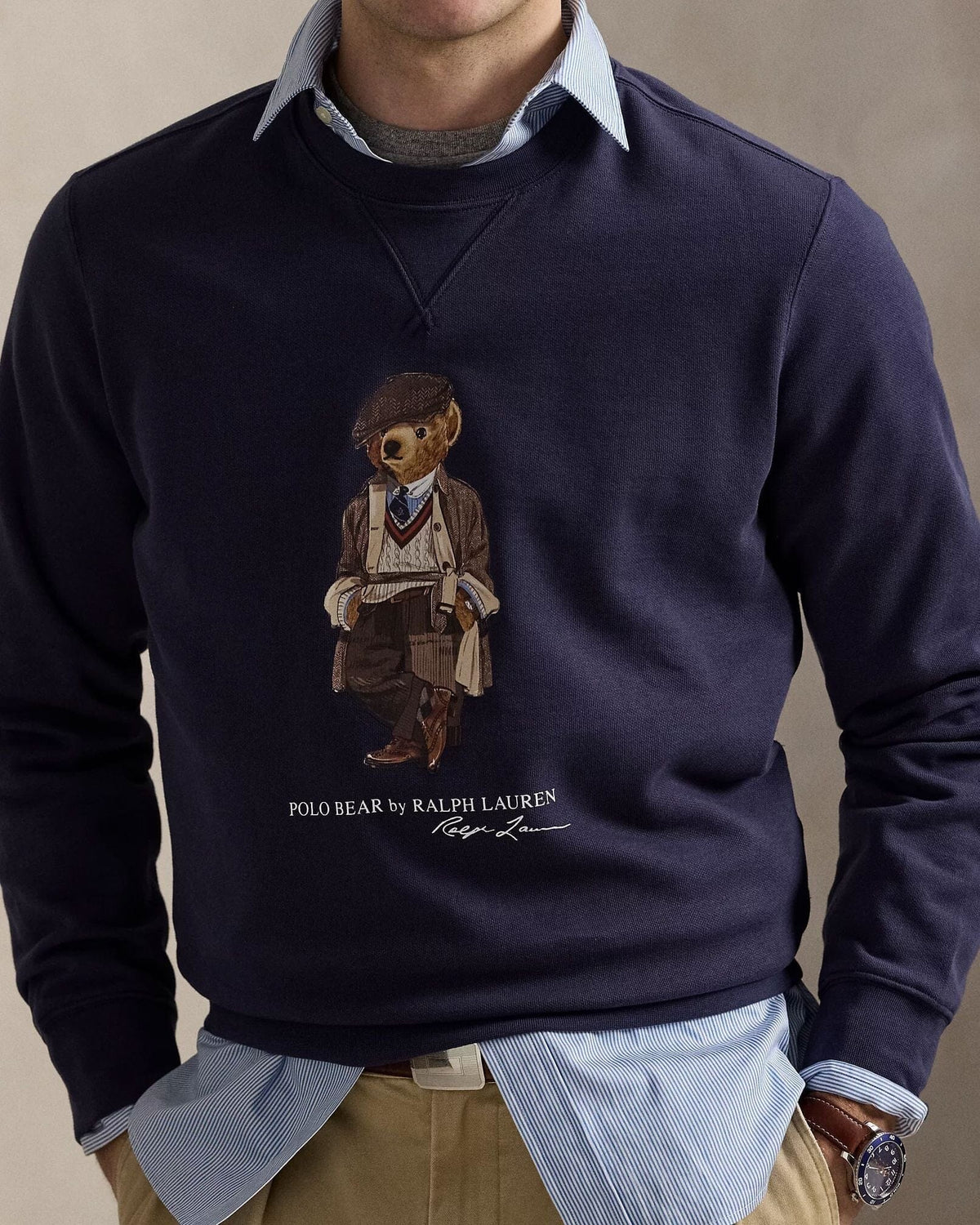 Sweat-shirt en molleton Polo Bear pour homme