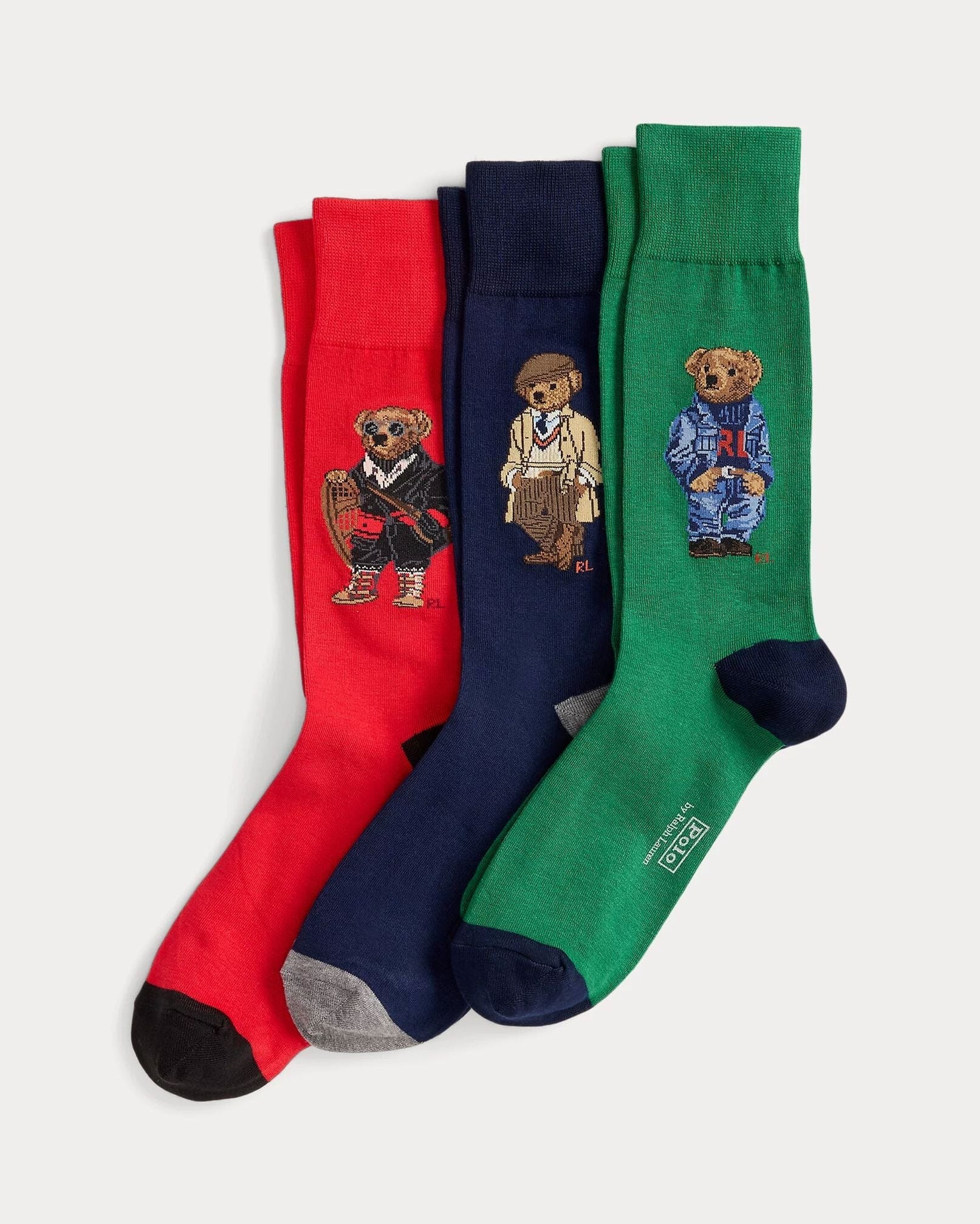 Herren Polo Bear Crew Socken 3er-Geschenkset