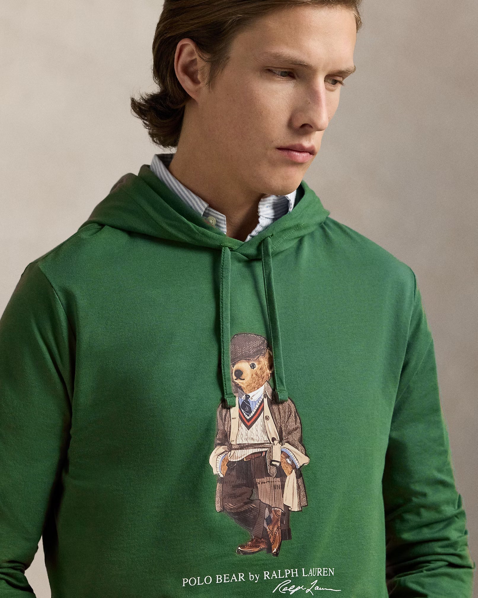 Herren Polo Bear Jersey Kapuzen-T-Shirt