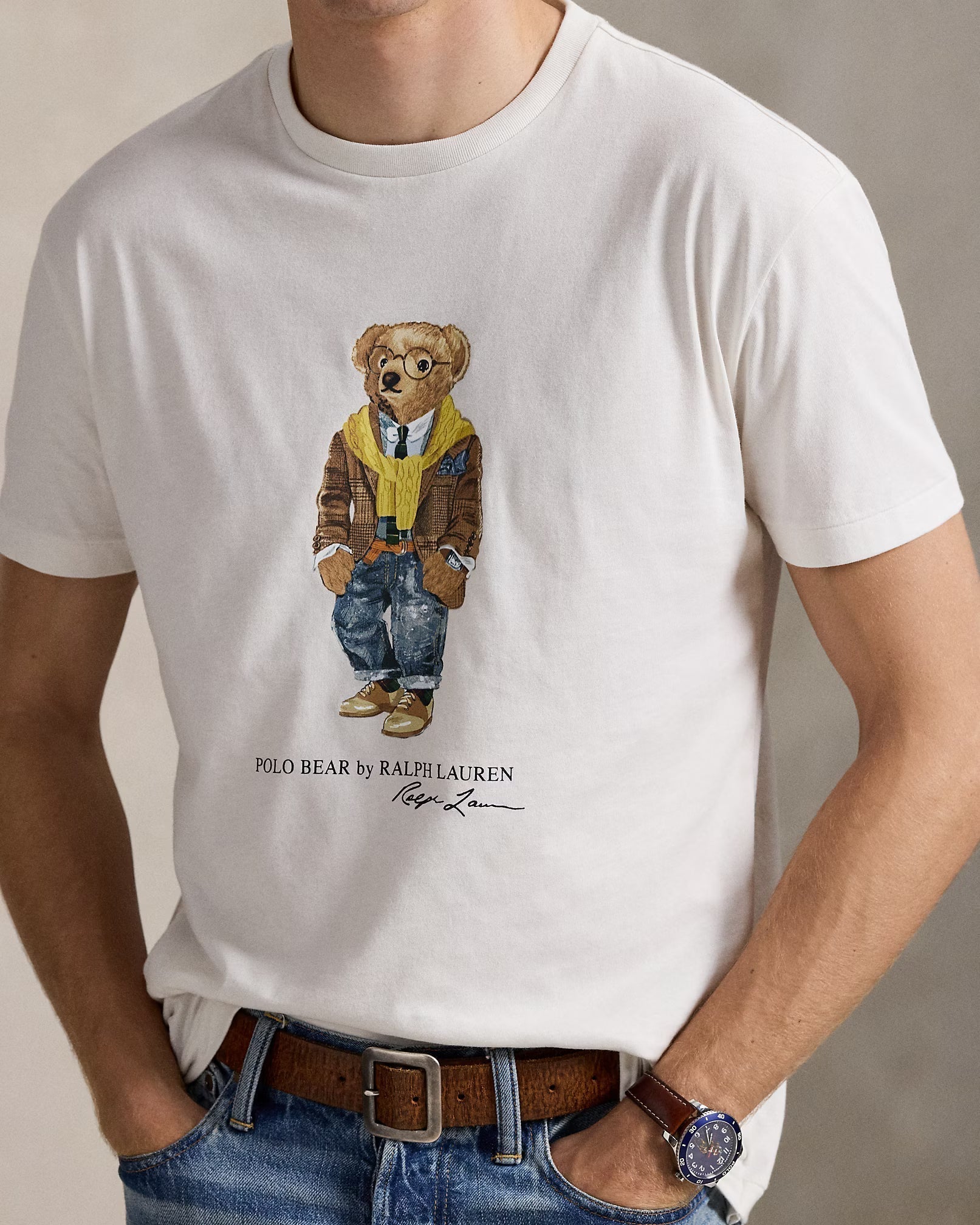 Herren-T-Shirt mit Polo Bear und Jersey – Klassische Passform