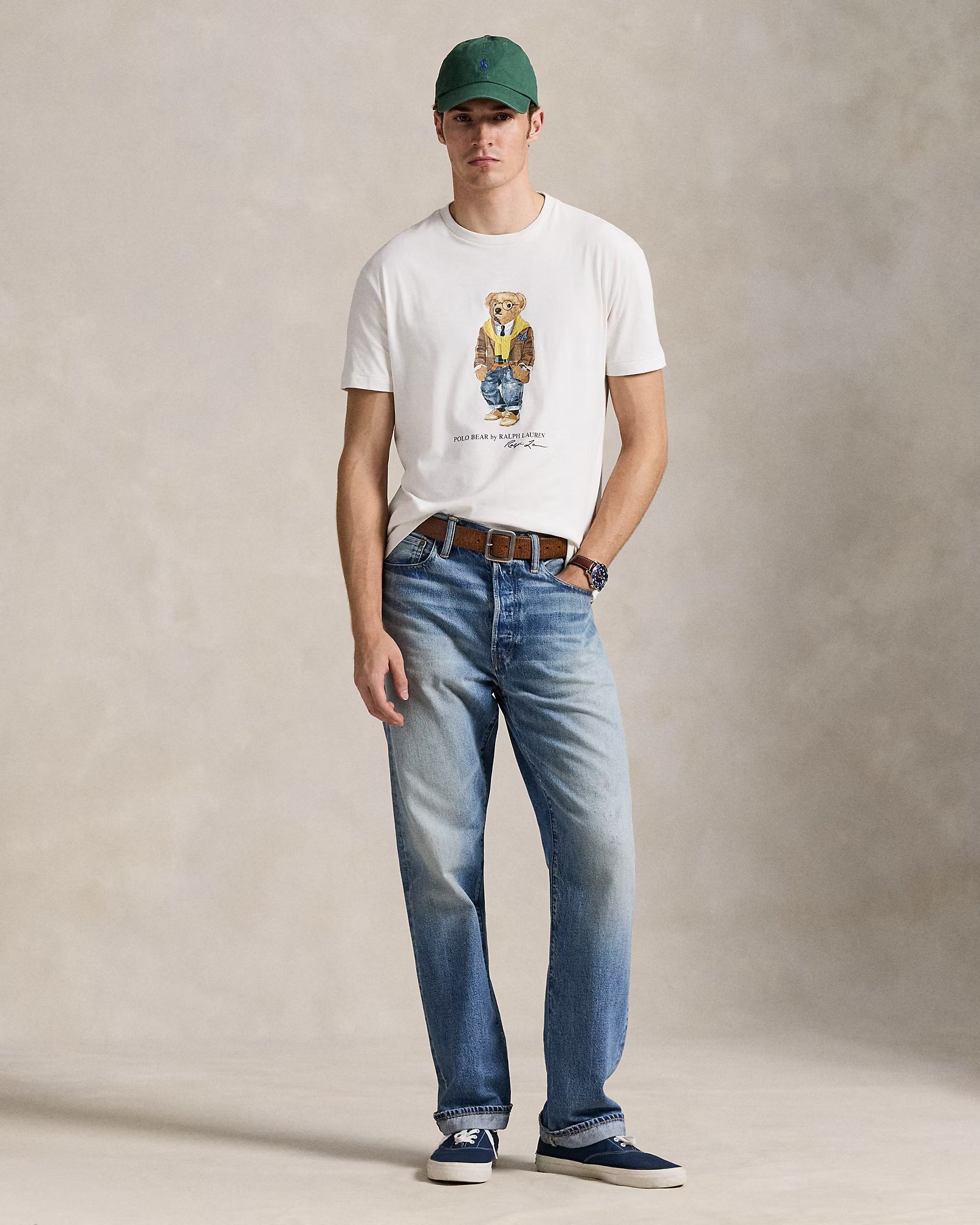 Herren-T-Shirt mit Polo Bear und Jersey – Klassische Passform
