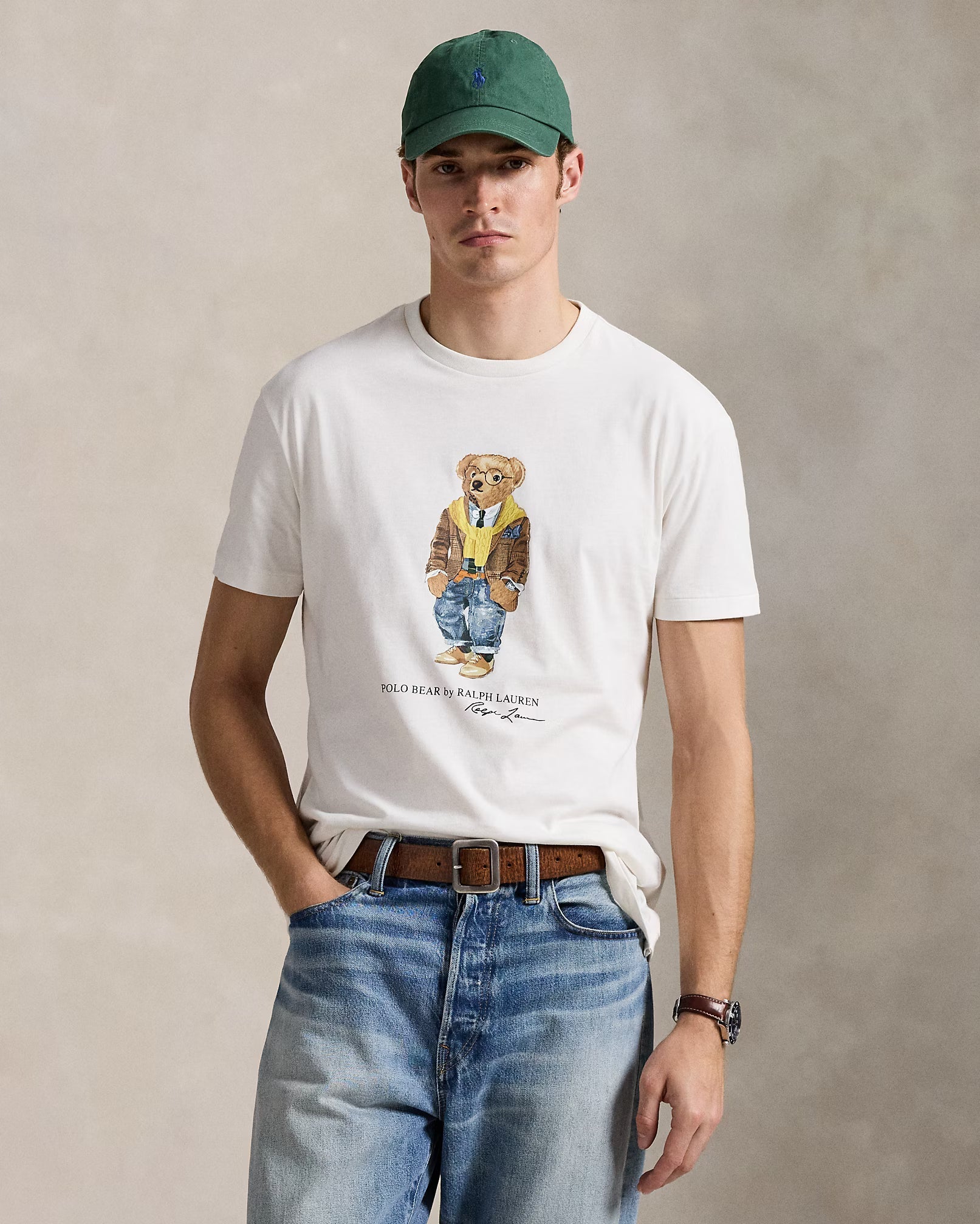 Herren-T-Shirt mit Polo Bear und Jersey – Klassische Passform