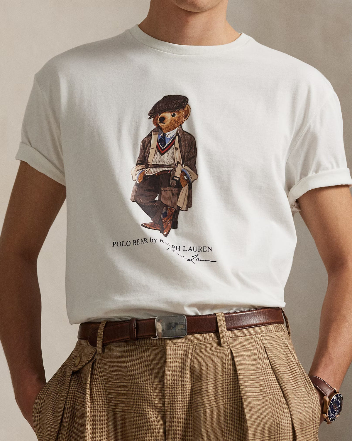 T-shirt Polo Bear en jersey pour homme Coupe classique