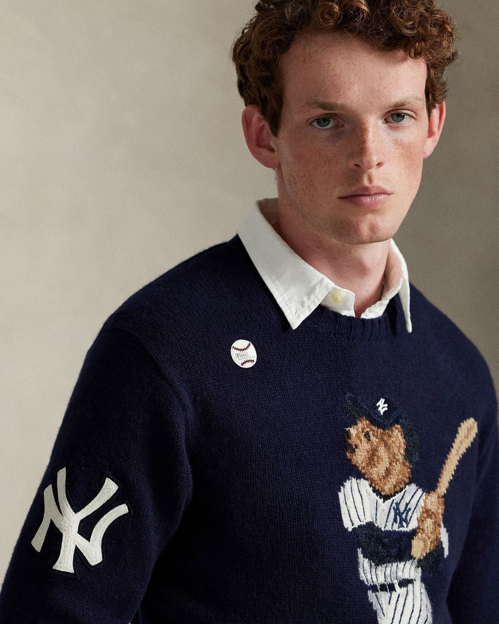 Pull Polo Bear Yankees pour homme