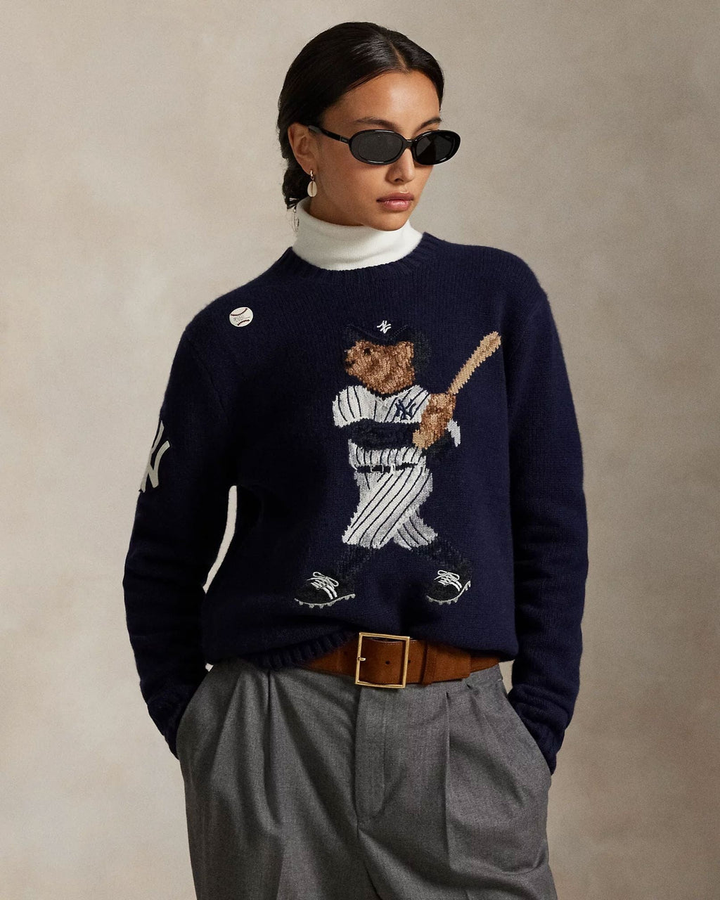 Pull Polo Bear Yankees pour homme