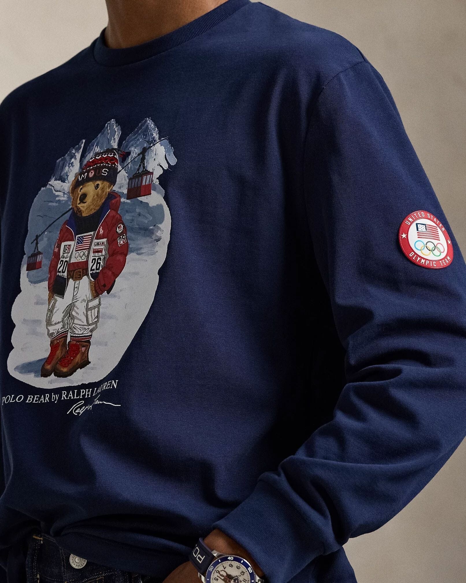 Herren Team USA Polo Bear T-Shirt