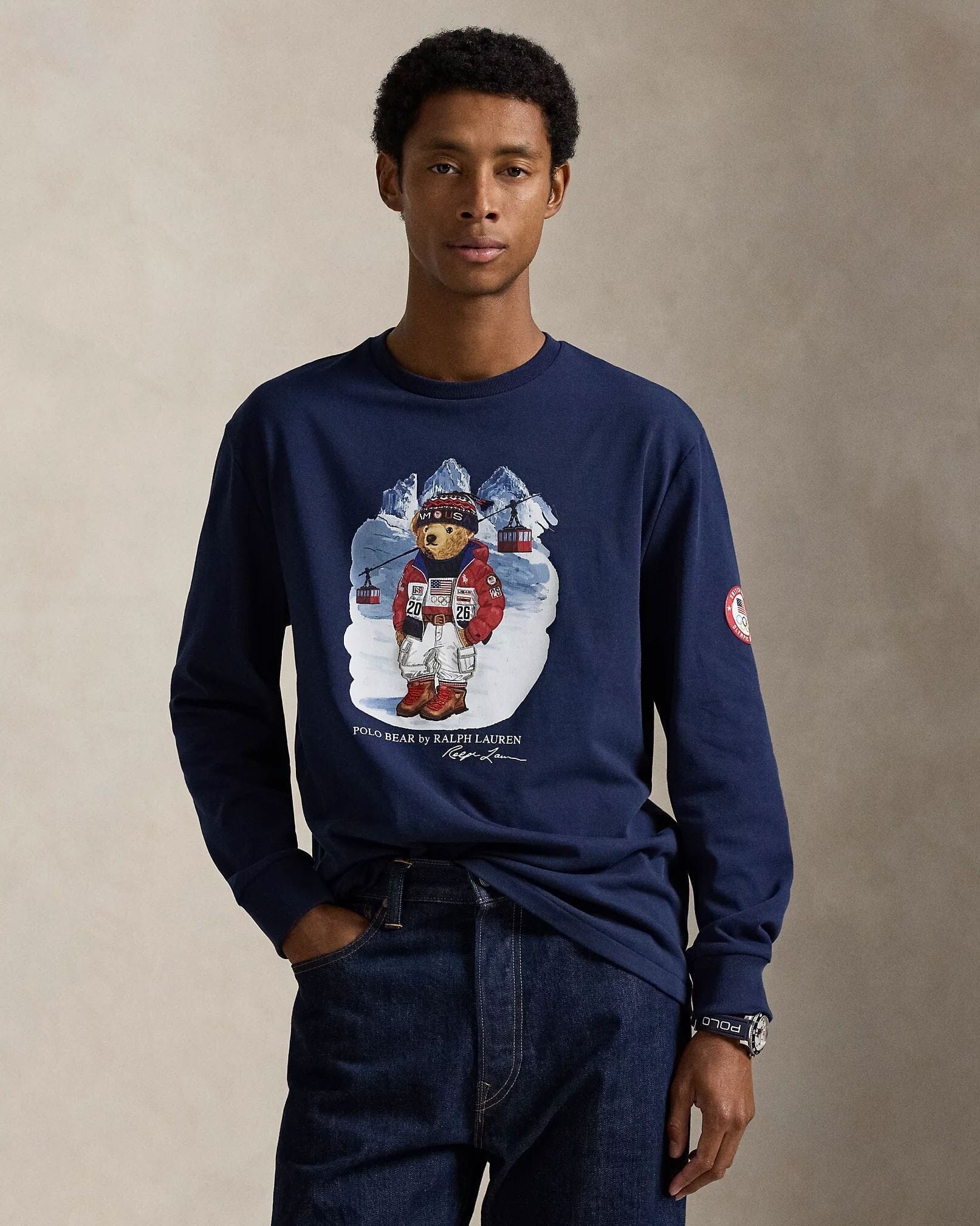 Herren Team USA Polo Bear T-Shirt