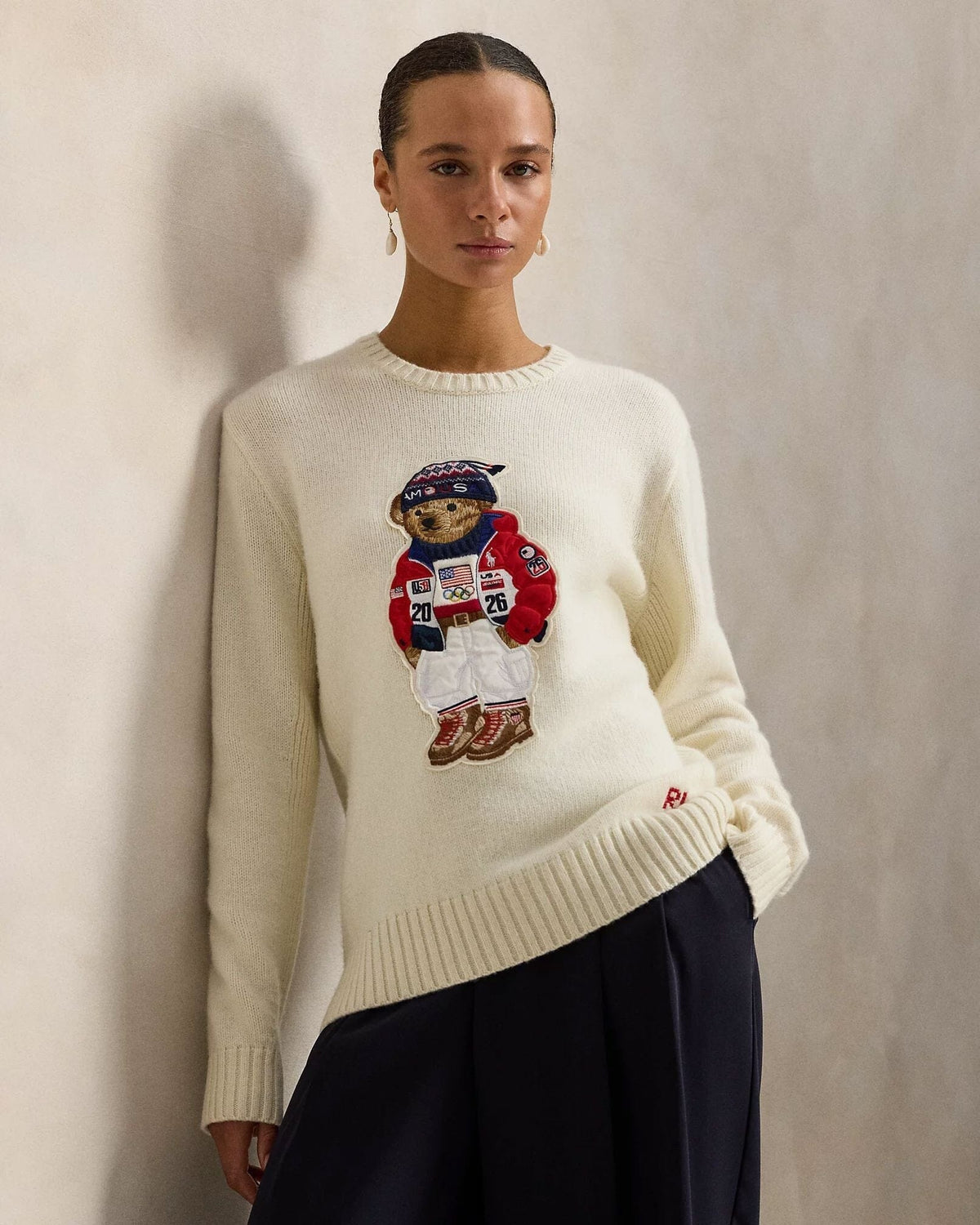 Pull Polo Bear Team USA pour homme