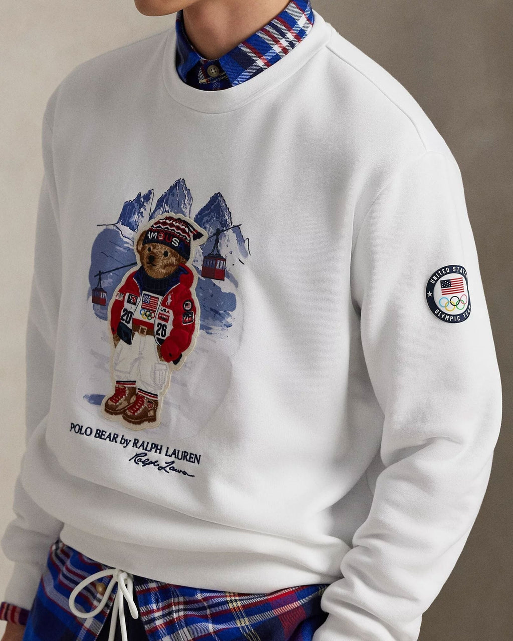 Sweat-shirt ours polaire Team USA pour homme