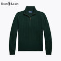 Pull quart de zip en cachemire torsadé pour homme