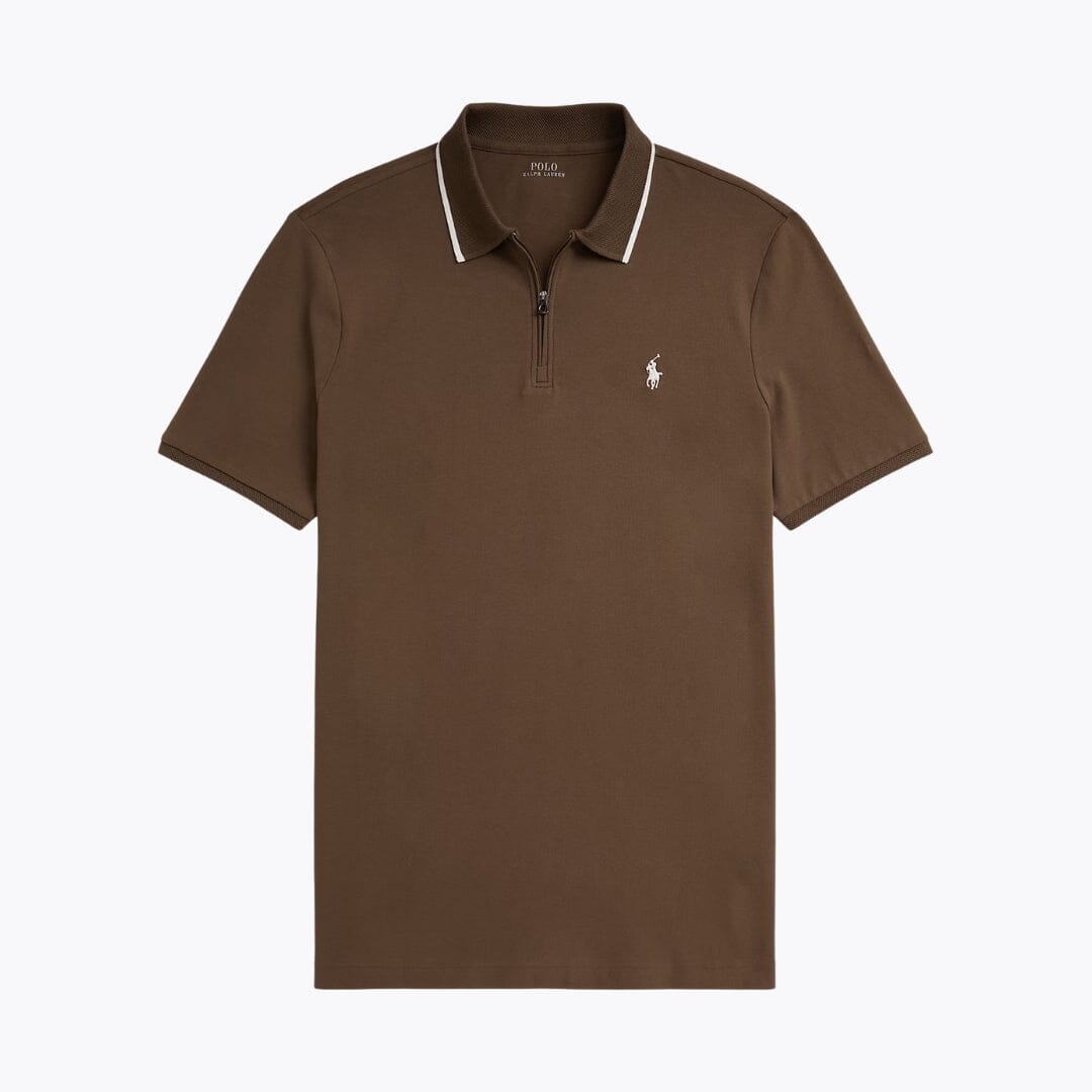 Polo-Shirt aus Stretch-Mesh, klassische Passform für Herren