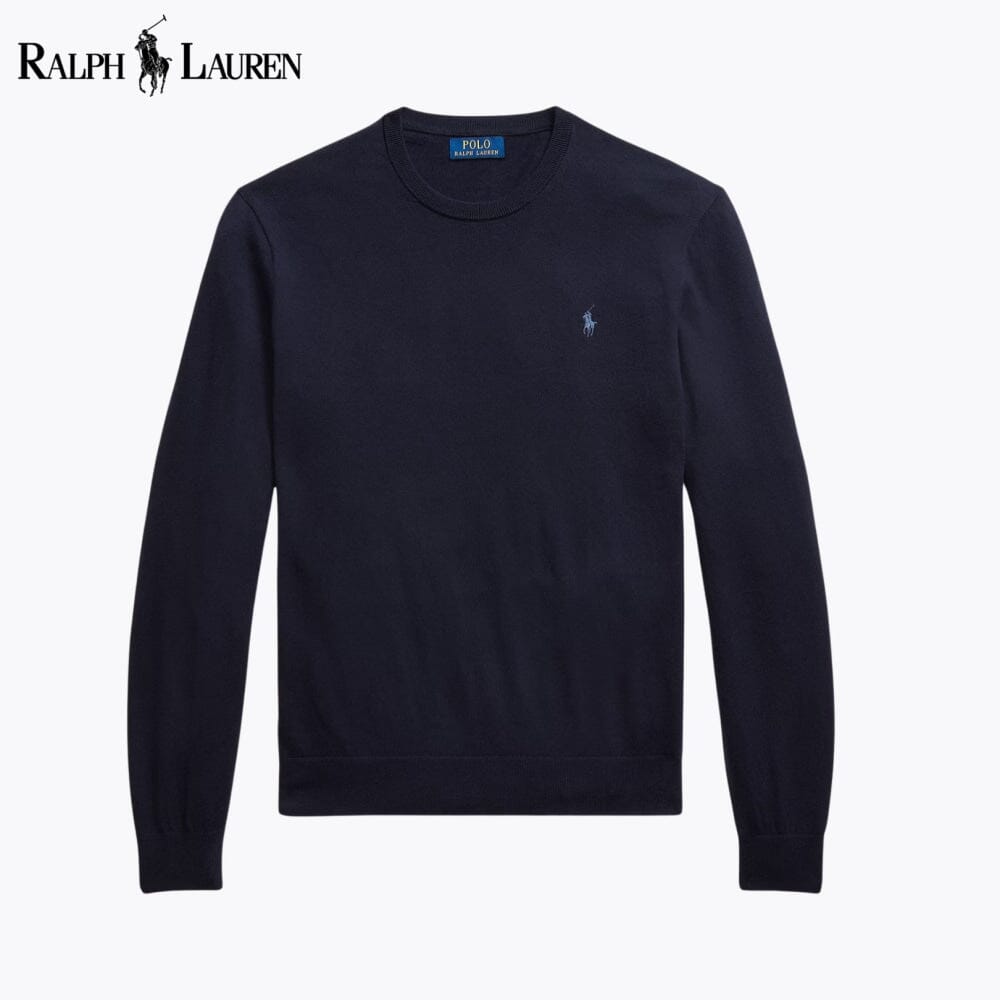 Pull ras-du-cou en coton et cachemire pour homme