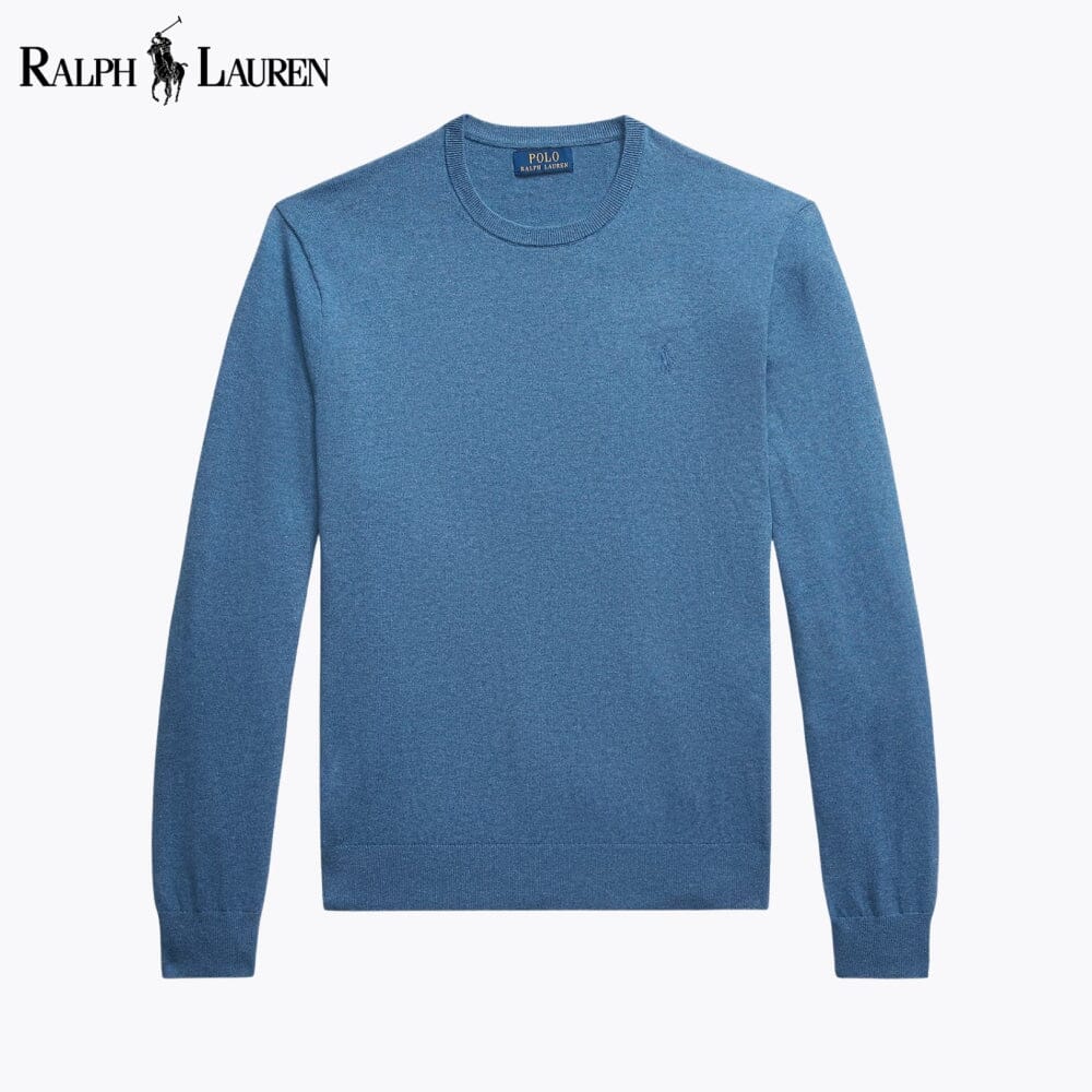 Pull ras-du-cou en coton et cachemire pour homme