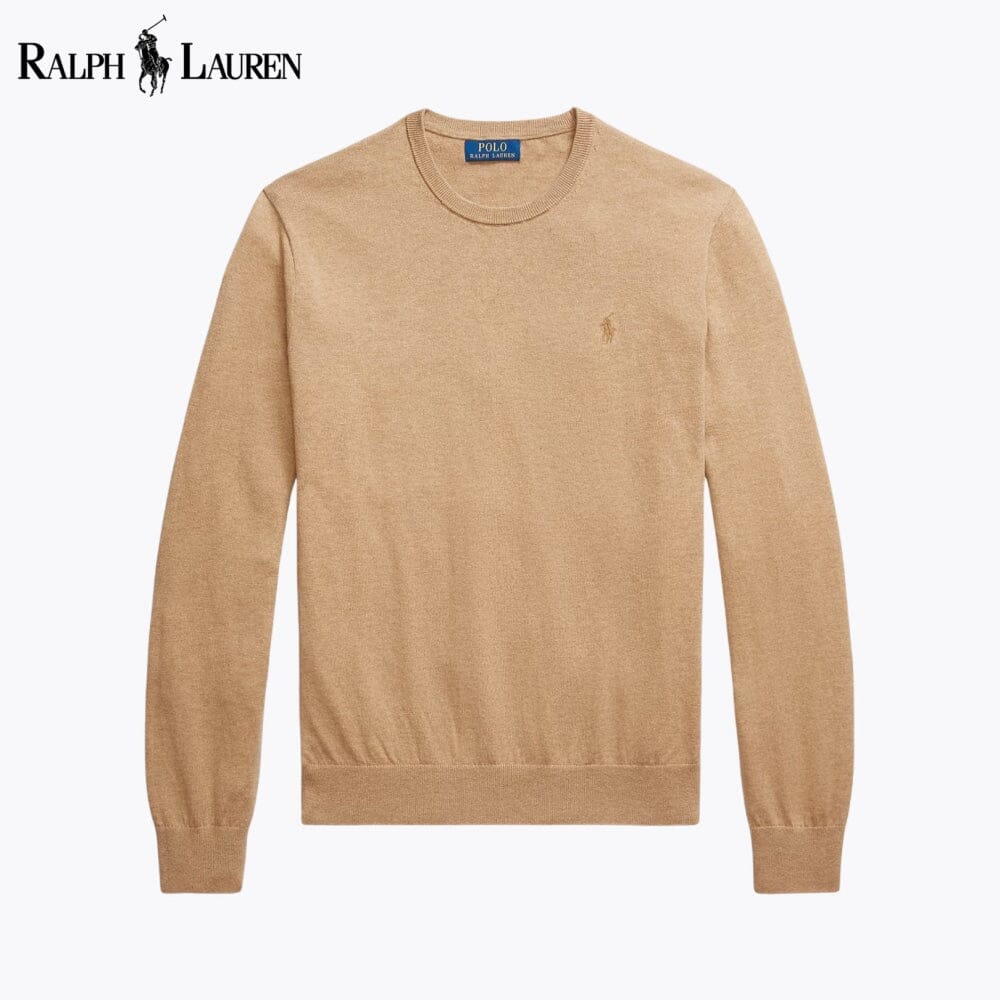 Pull ras-du-cou en coton et cachemire pour homme