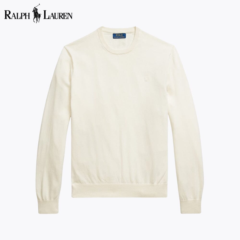 Pull ras-du-cou en coton et cachemire pour homme