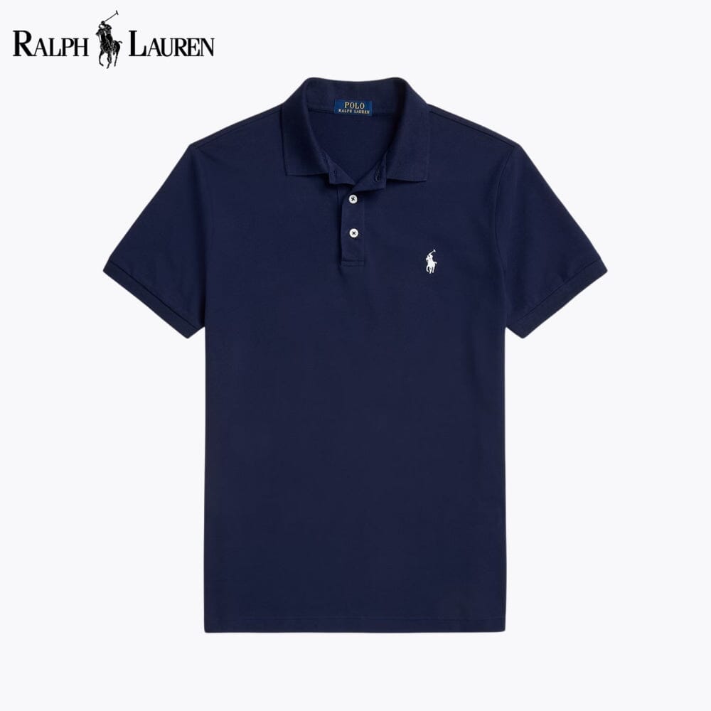 Polo en maille stretch coupe cintrée personnalisée pour homme