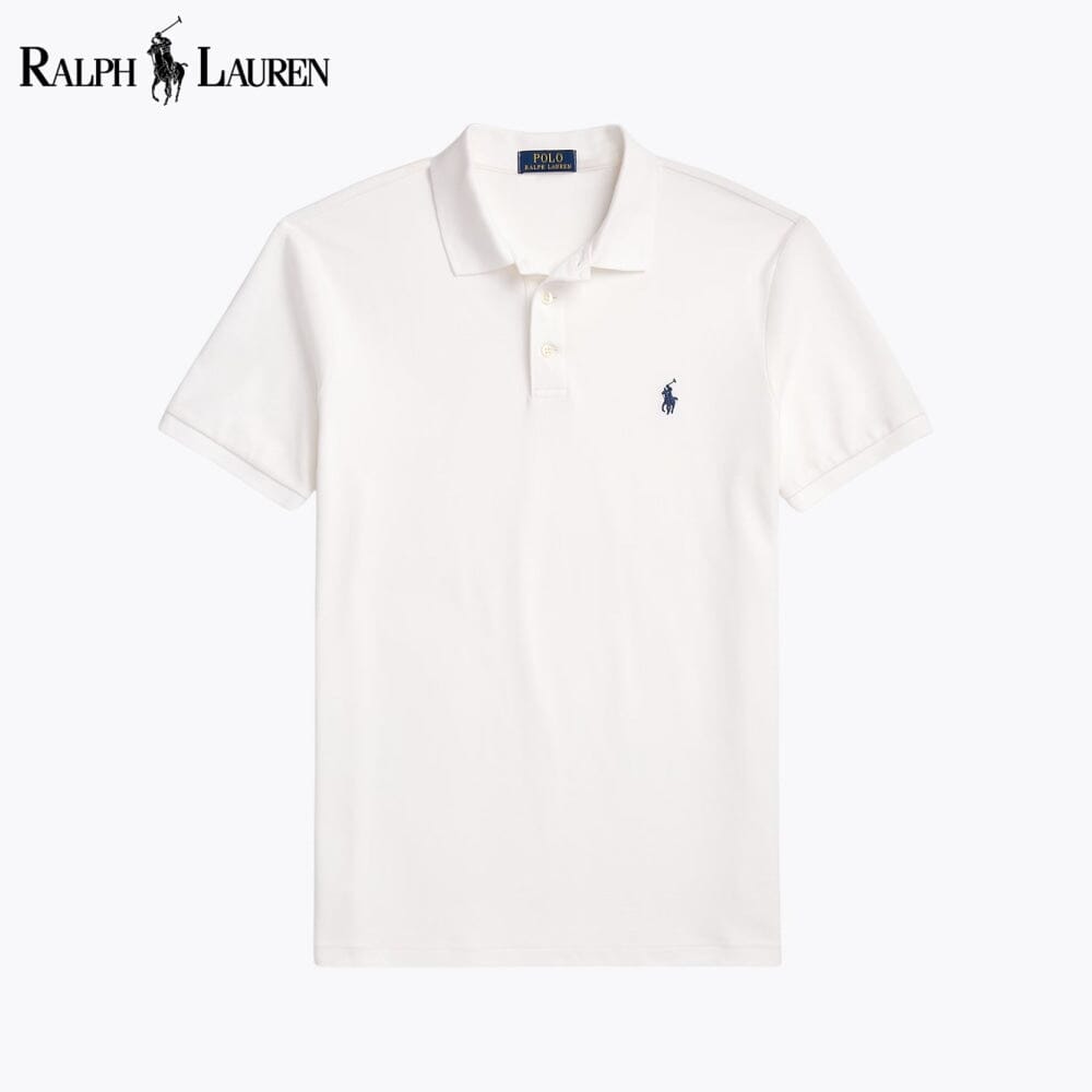 Polo en maille stretch coupe cintrée personnalisée pour homme