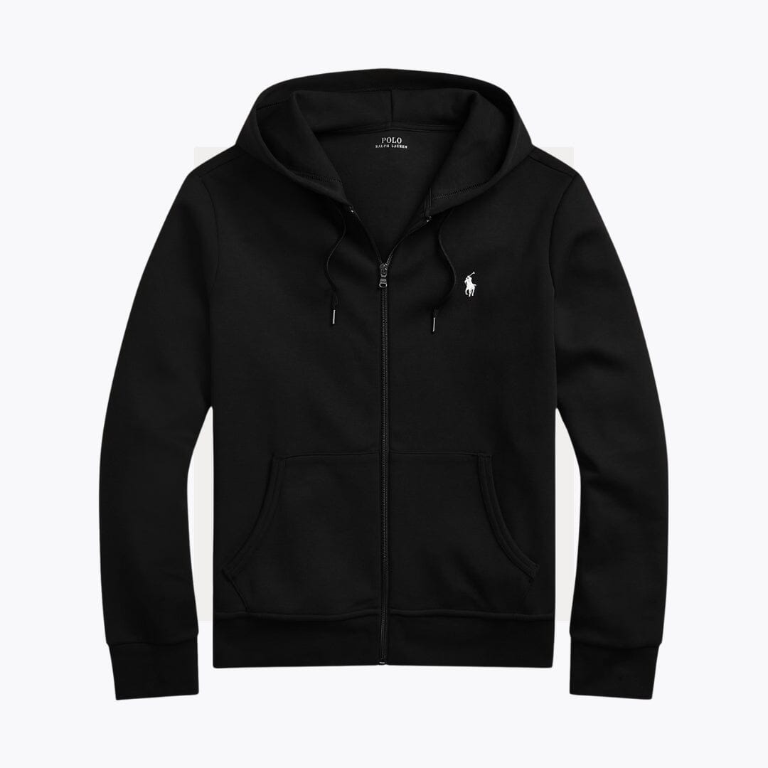 Sweat à capuche zippé en maille double pour homme