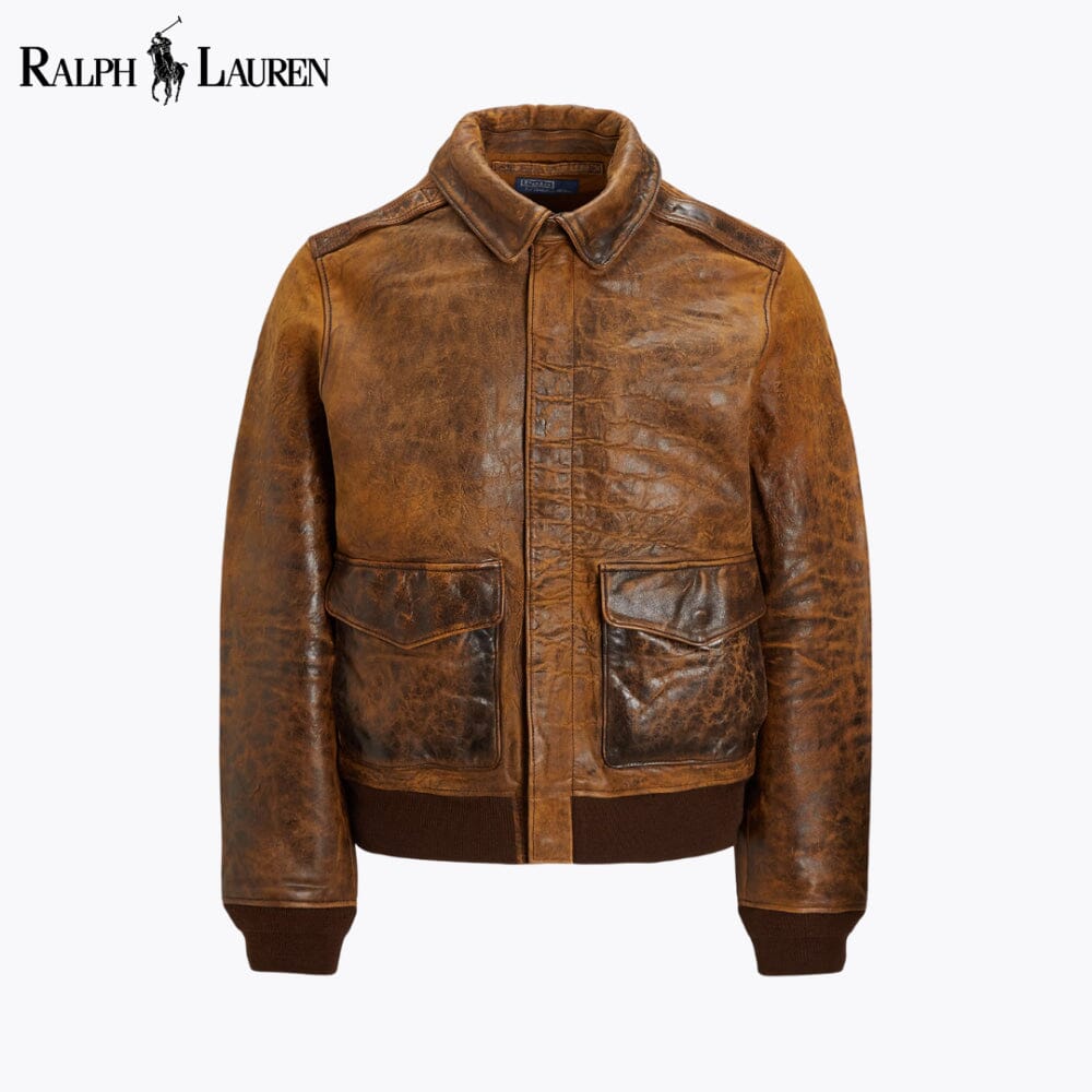 Blouson d'aviateur en cuir pour homme