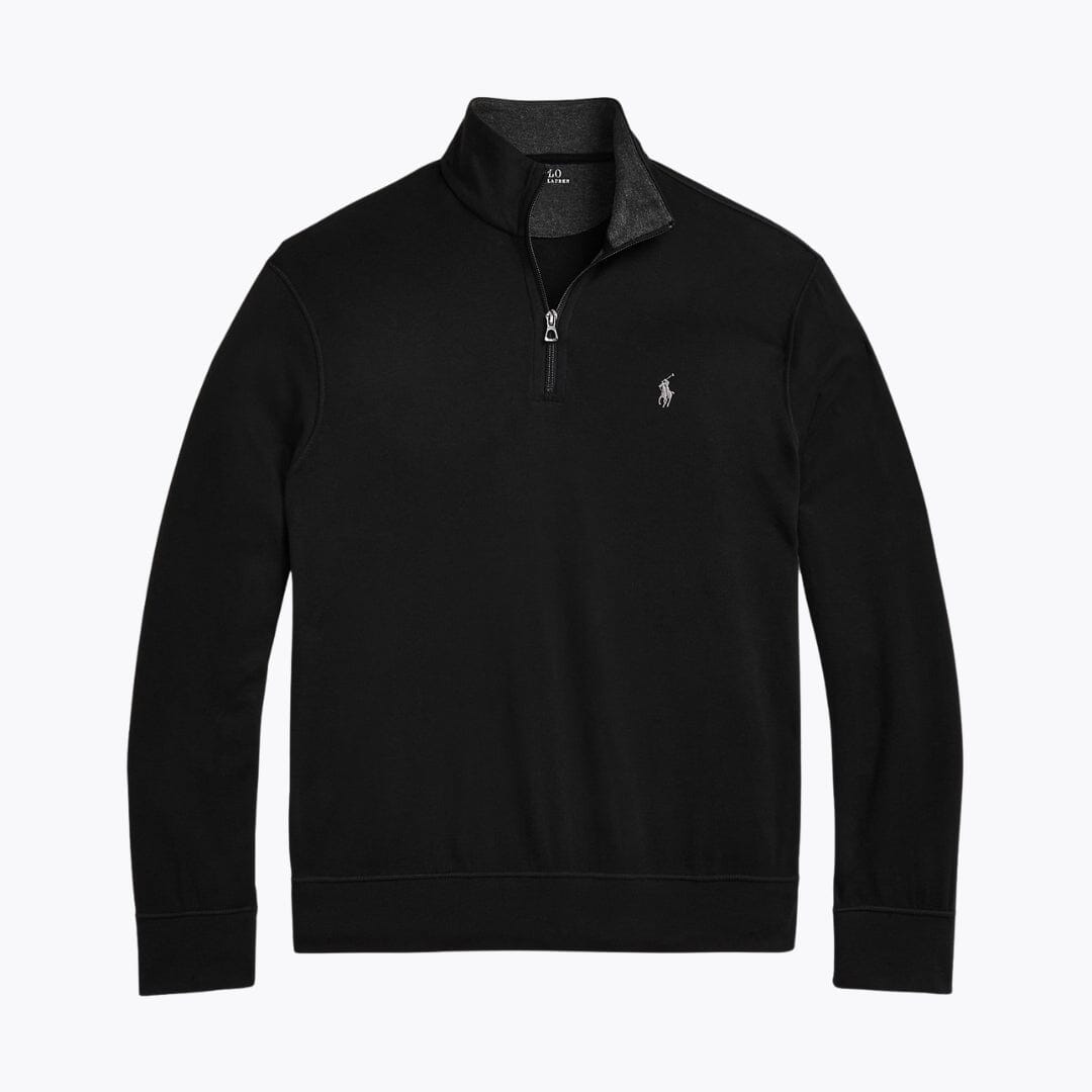 Luxuriöser Herren-Jersey-Pullover mit Viertelreißverschluss