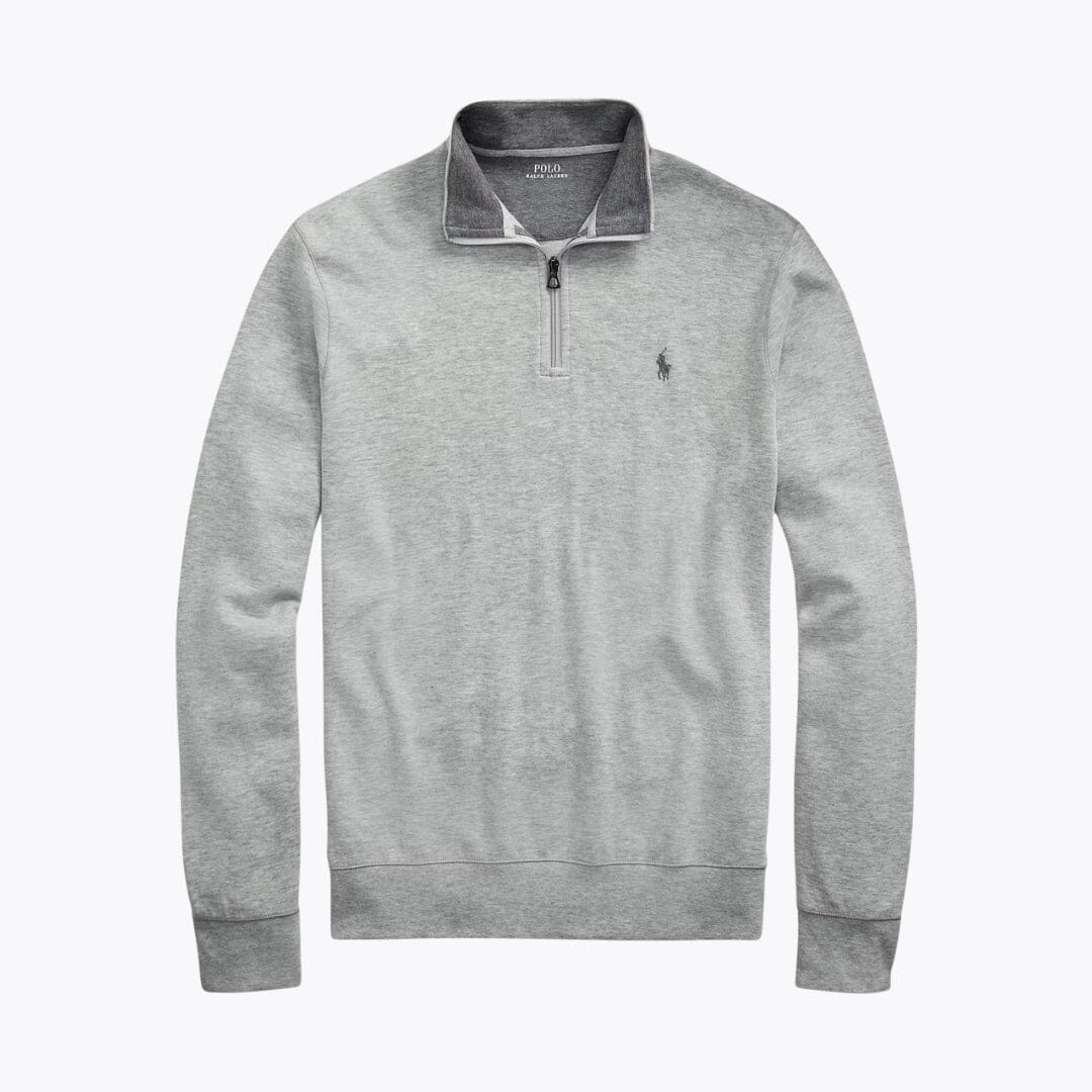 Luxuriöser Herren-Jersey-Pullover mit Viertelreißverschluss