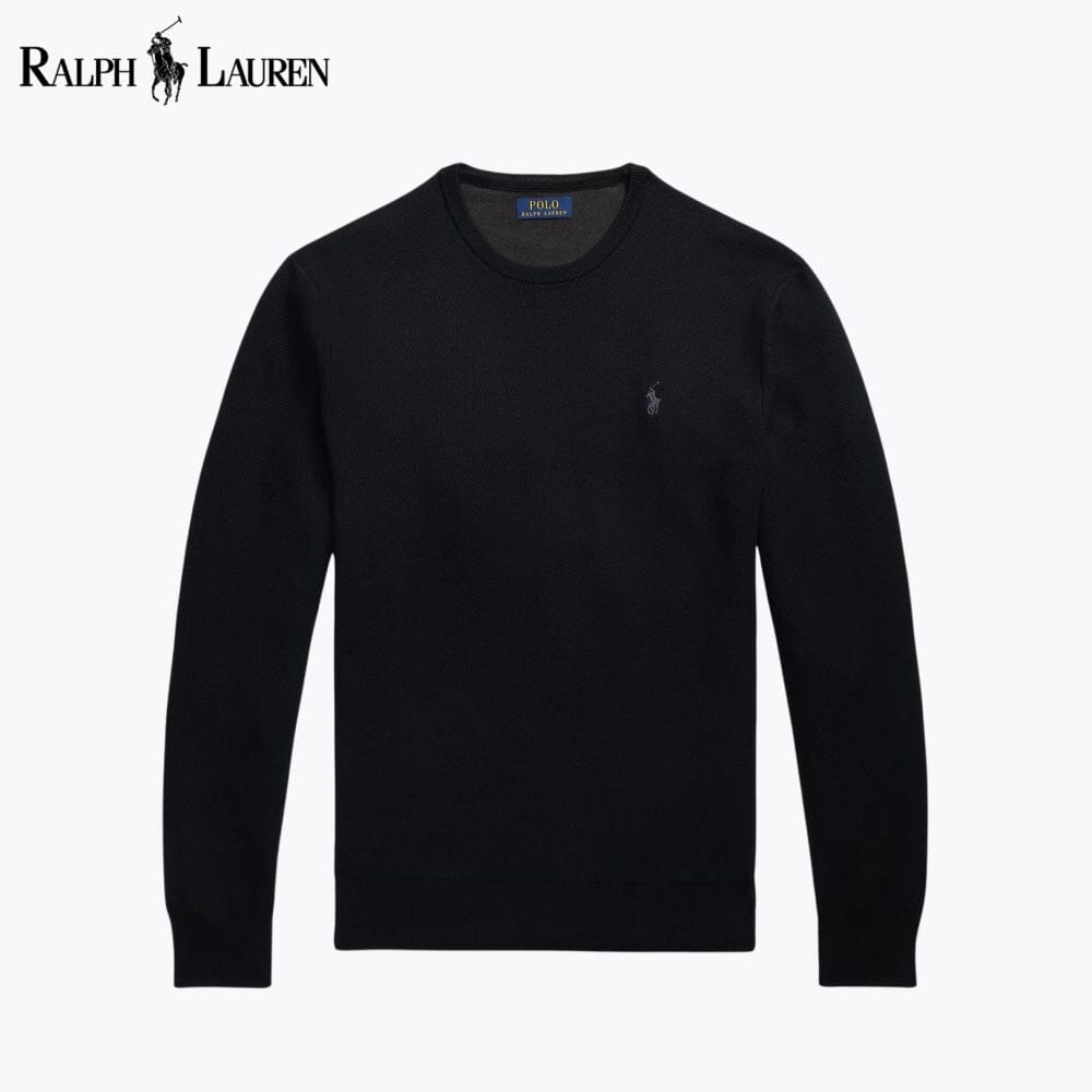 Pull ras du cou en maille de coton pour homme