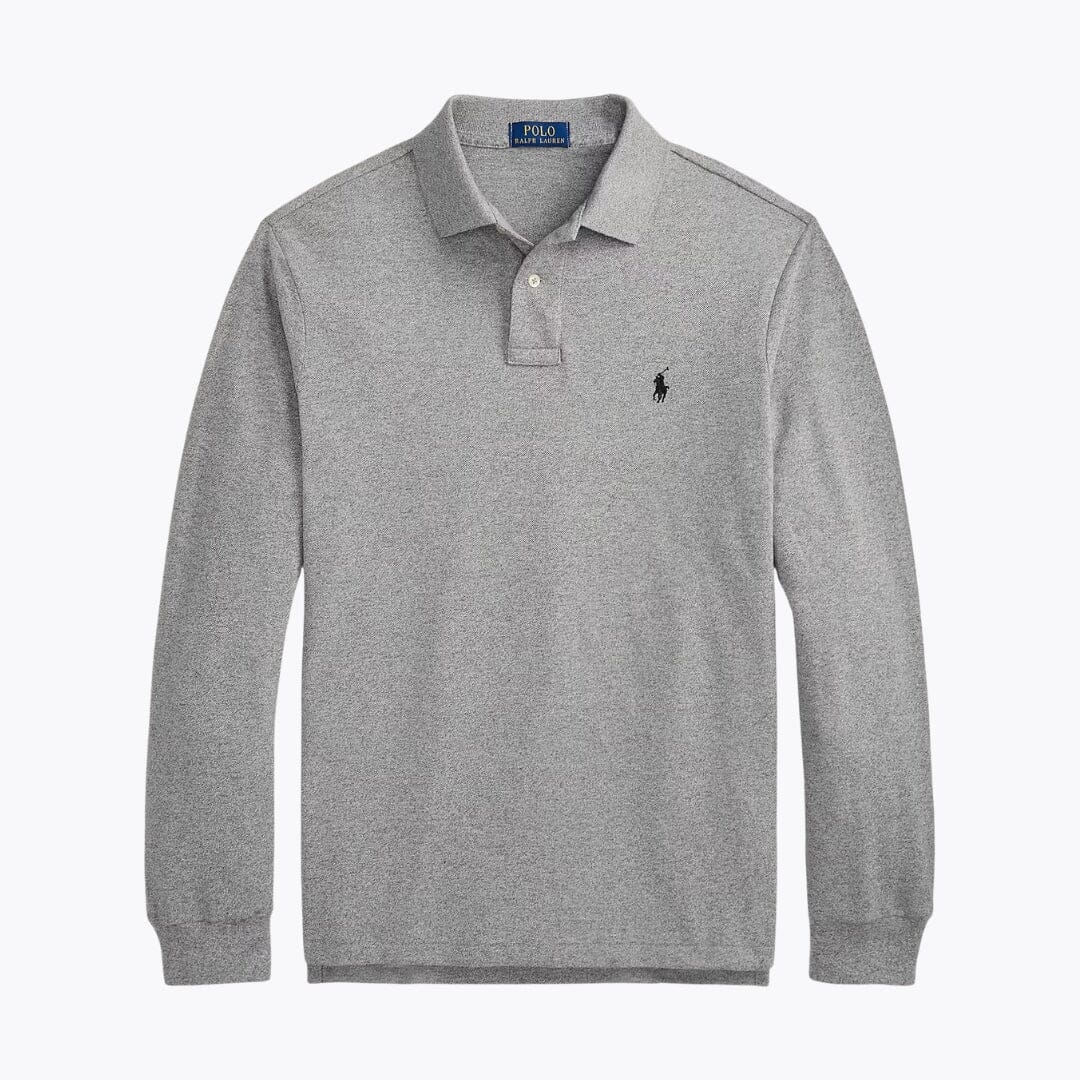 Polo à manches longues en maille pour homme
